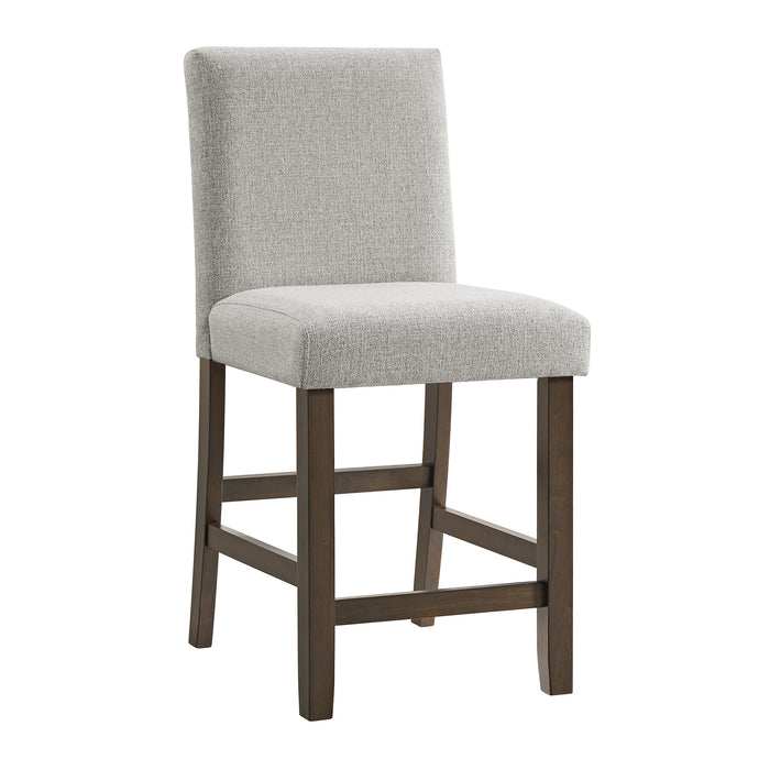 Seneca Counter Side Chair with Grey Fabric in Brown (2 Per Carton)