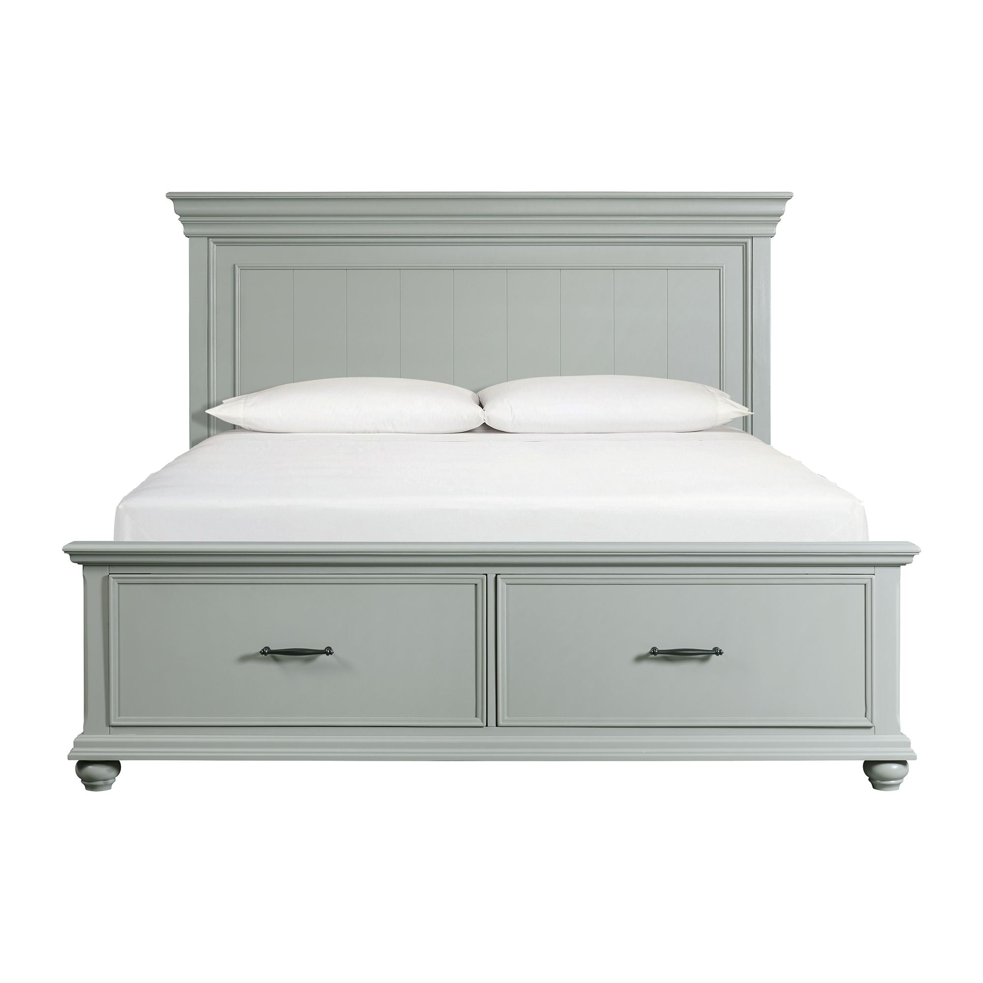 Slater King Platform Storage Bed in Grey