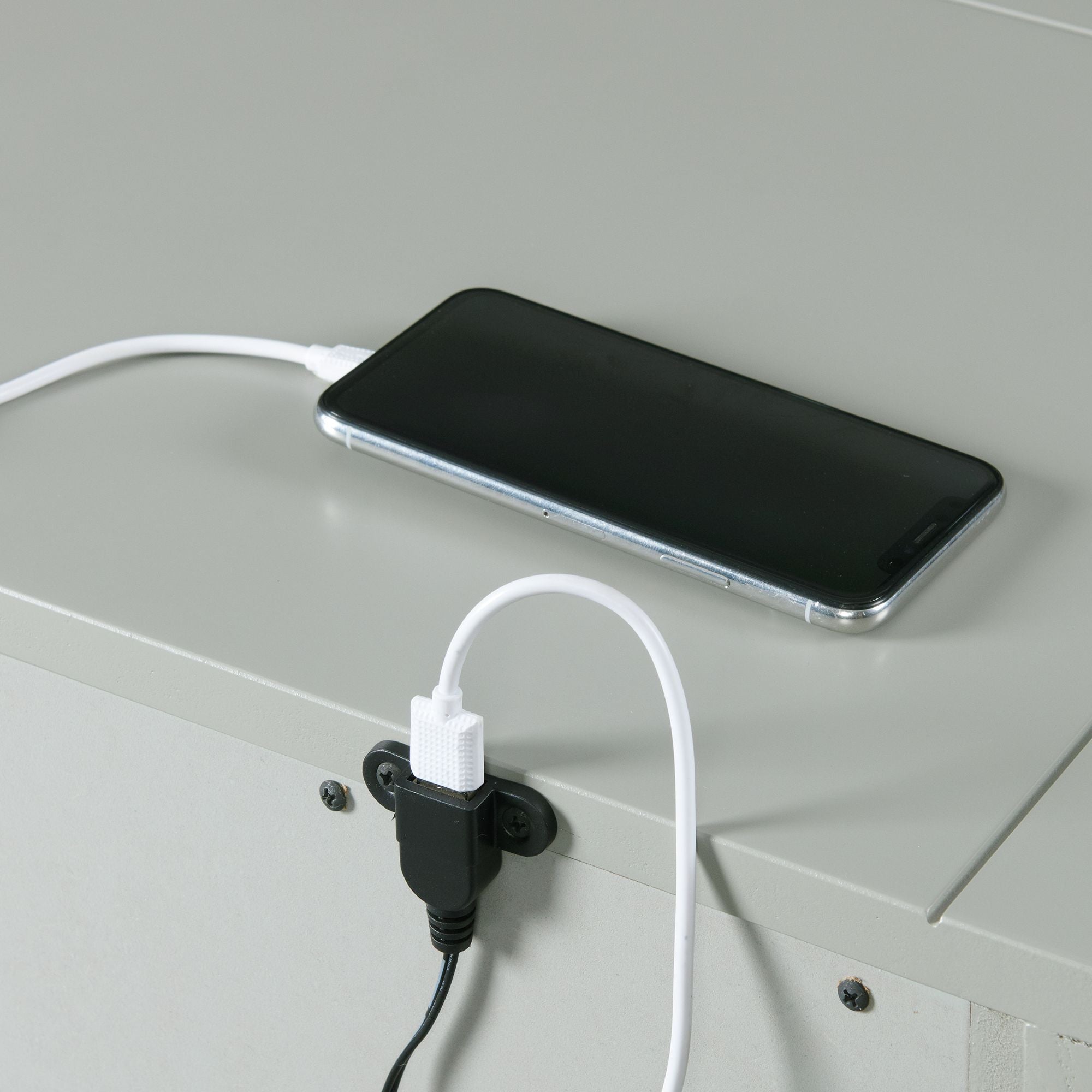 Slater Nightstand w/USB Grey