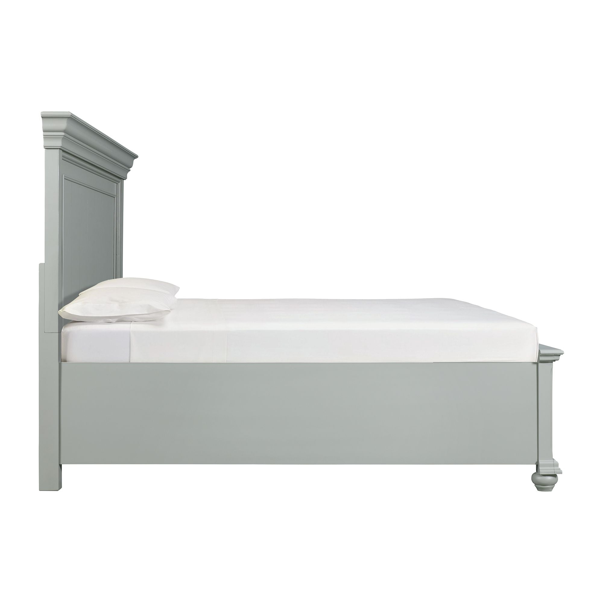 Slater Queen Platform Storage Bed in Grey