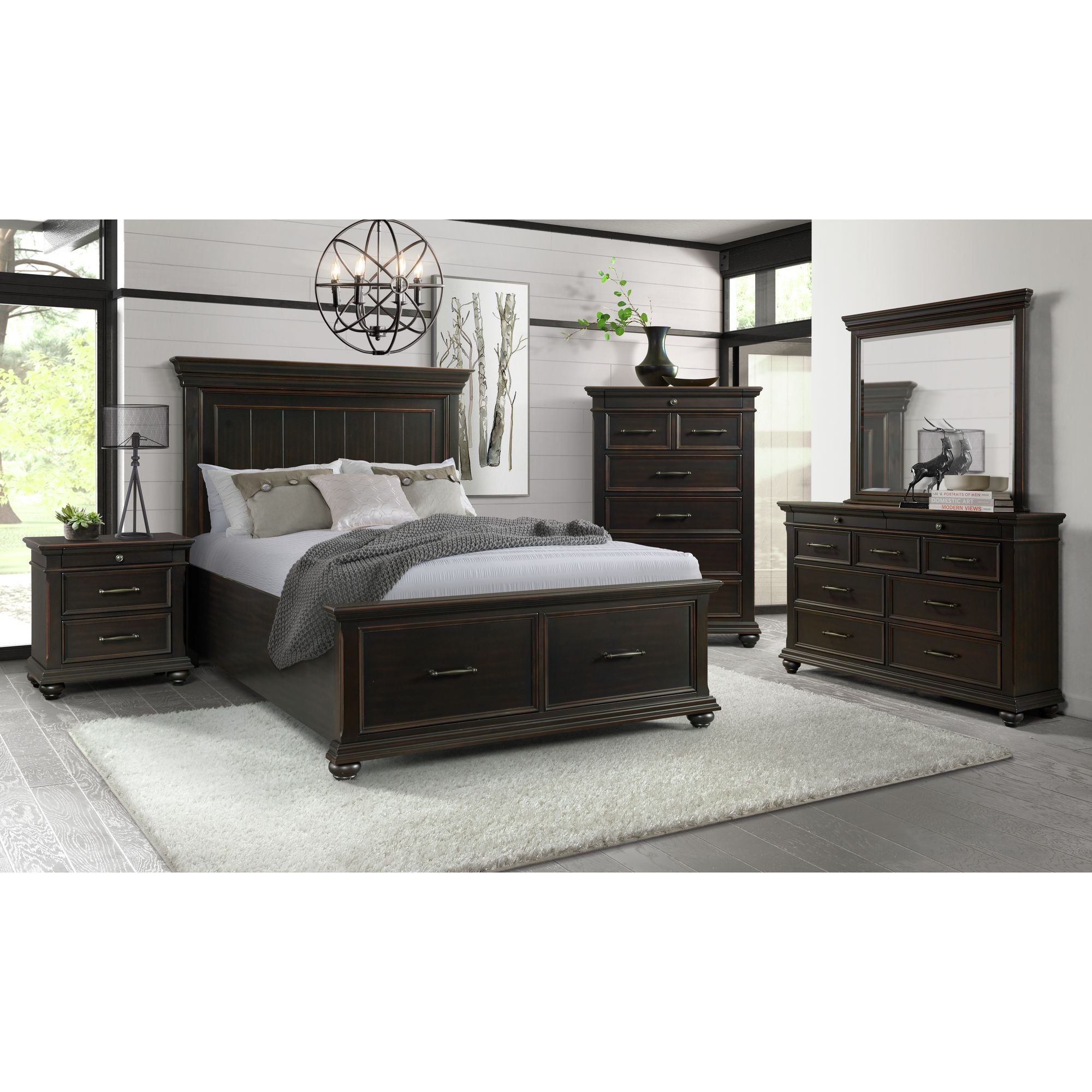 Slater Nightstand w/USB Black – SKU SR800NS | Elements