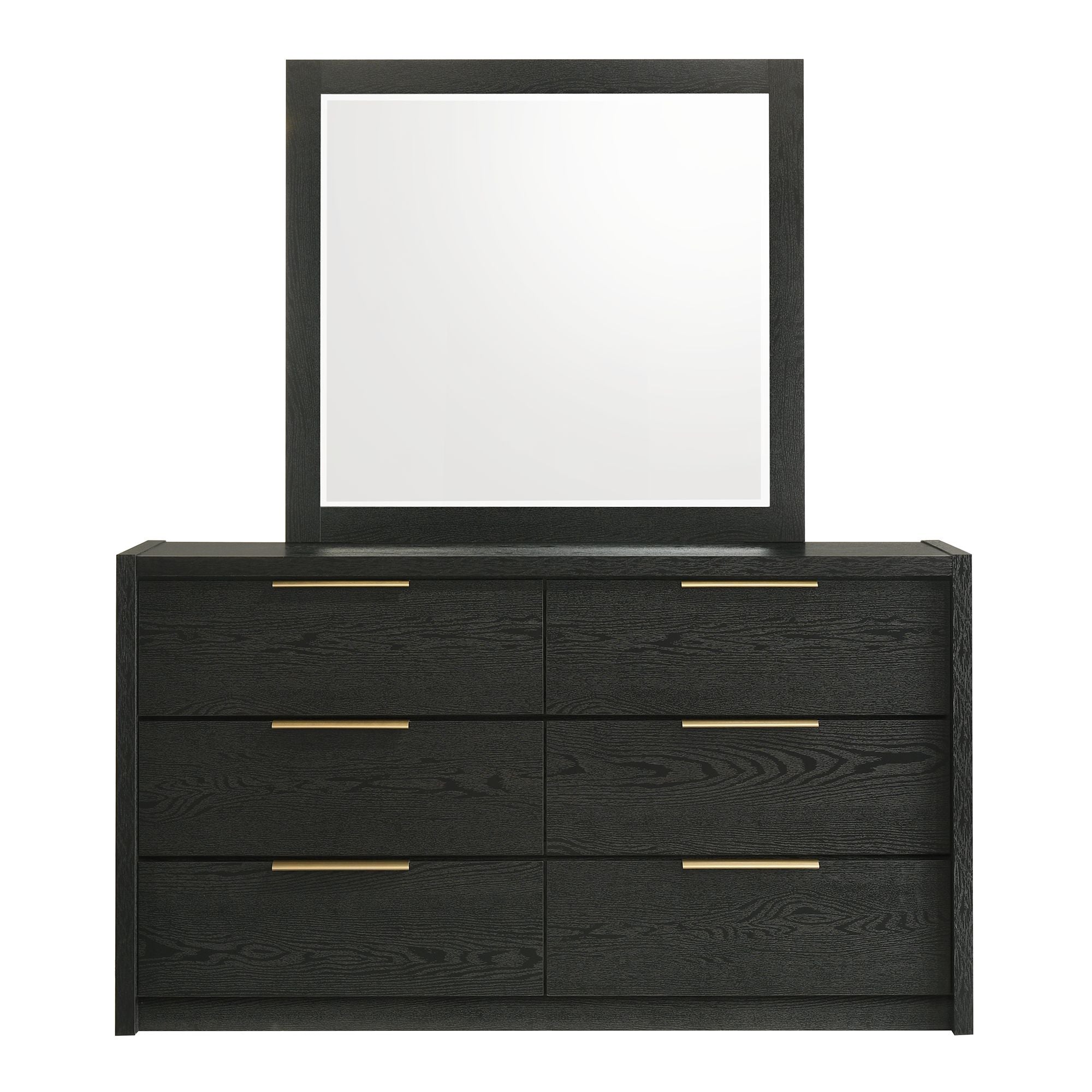 South Bend Dresser and Mirror Set in Black