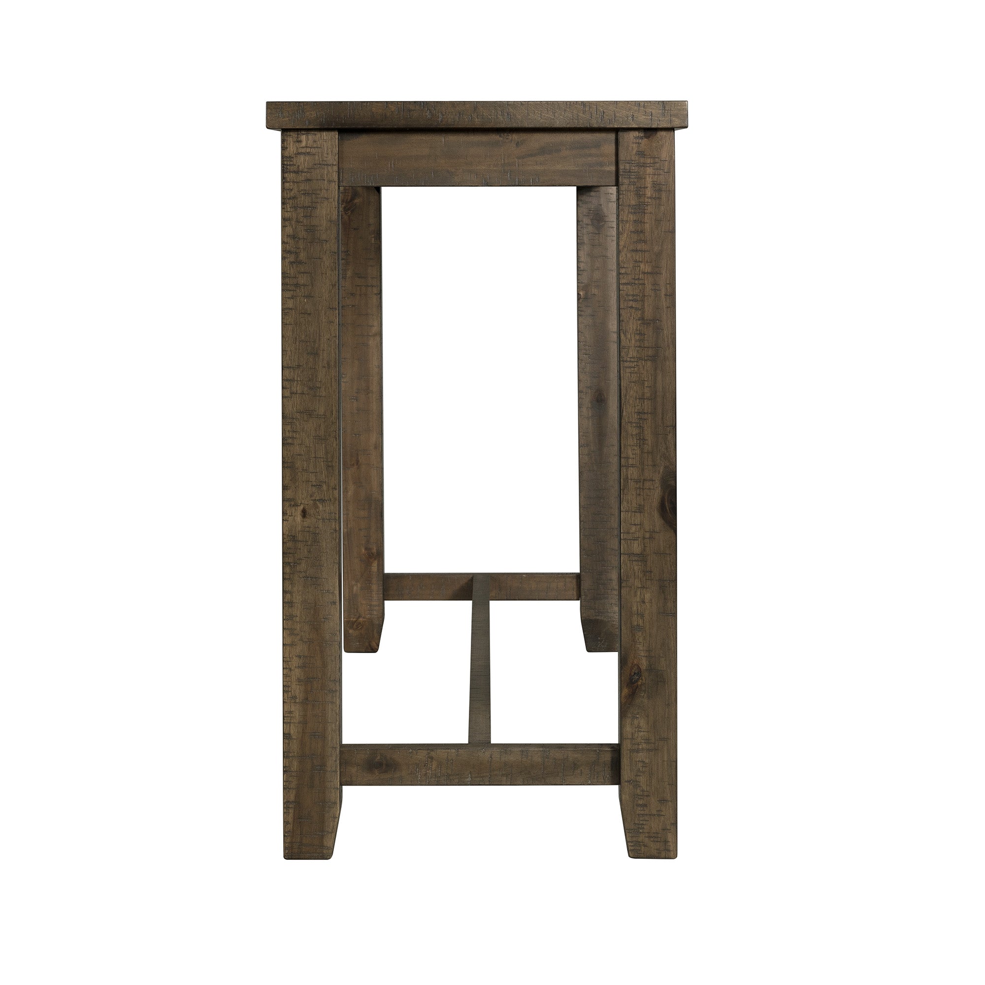 Stone Occasional Bar Table Single Pack Gray Finish (Table + Three Stools)