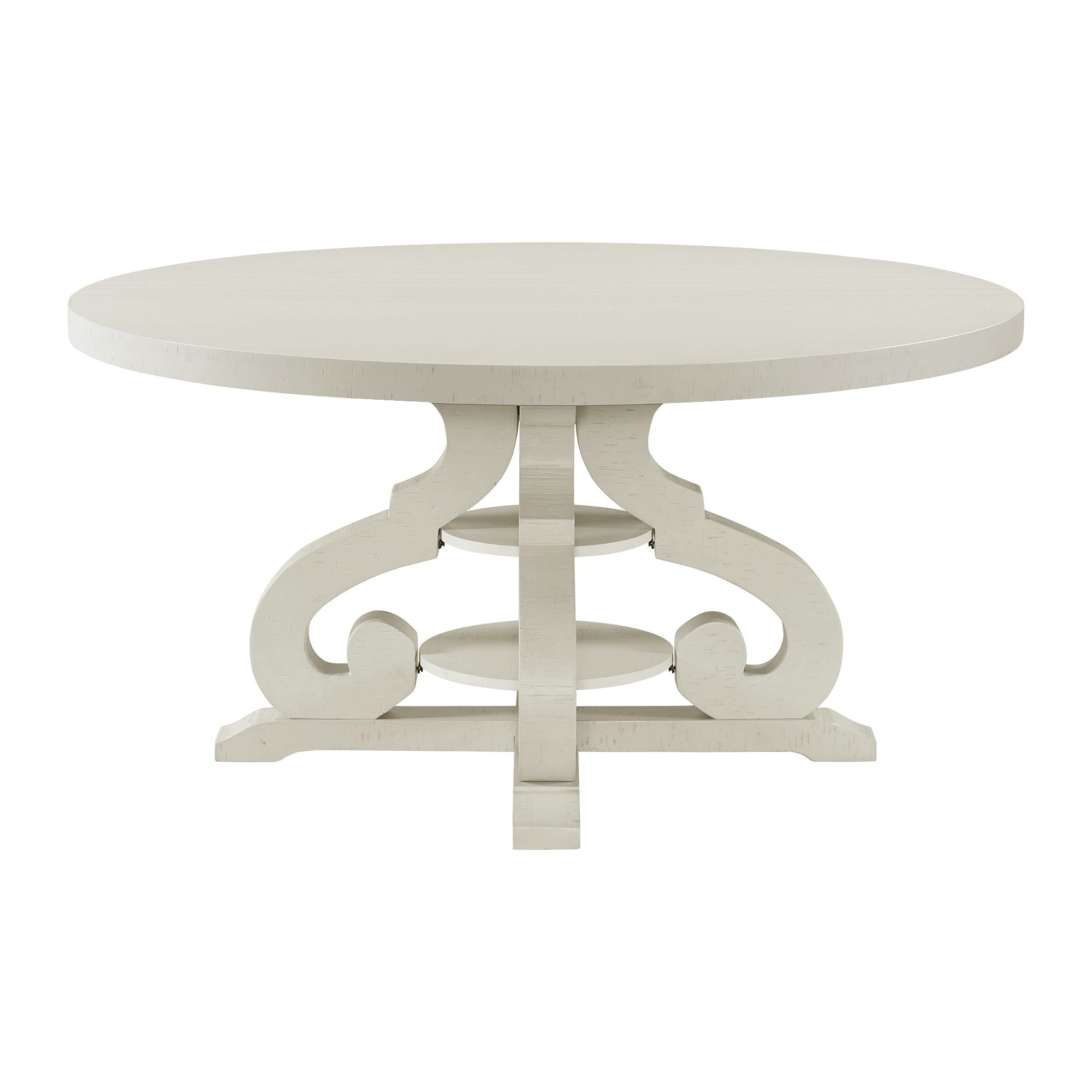 Stone Round Dining Table W/PU Base in White