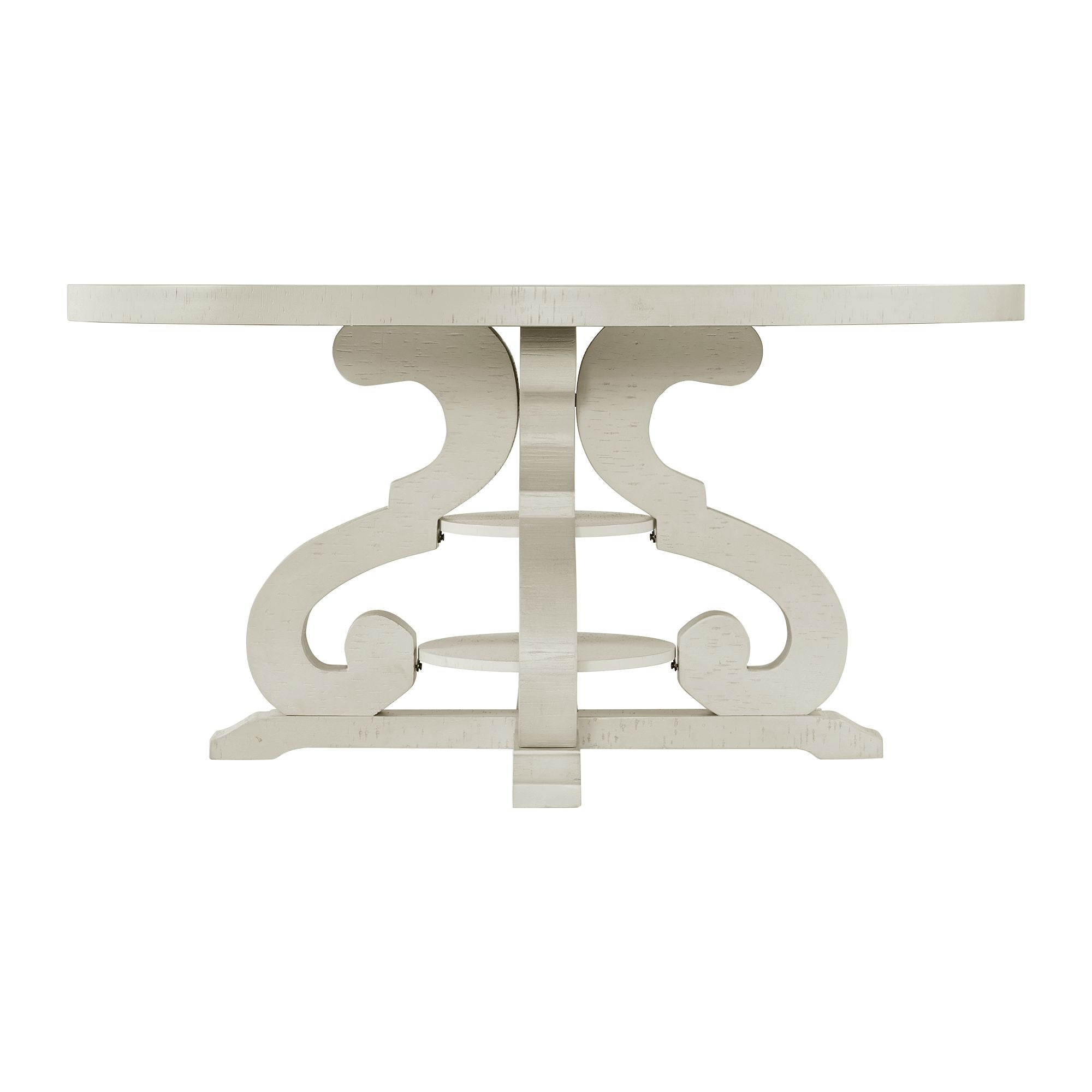 Stone Round Dining Table W/PU Base in White
