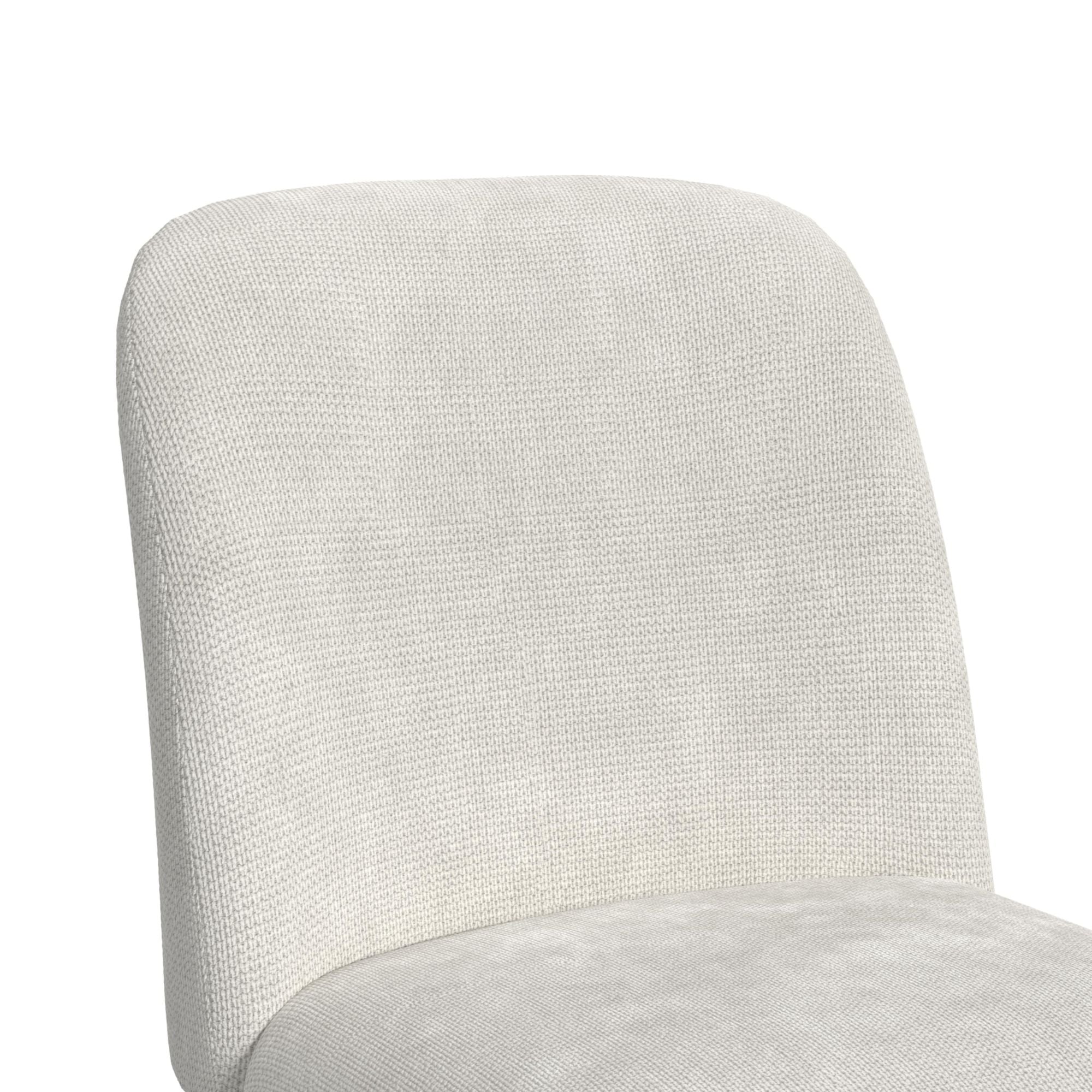 Sylvie Dining Side Chair with White Fabric in Black with Grain (2 Per Carton)