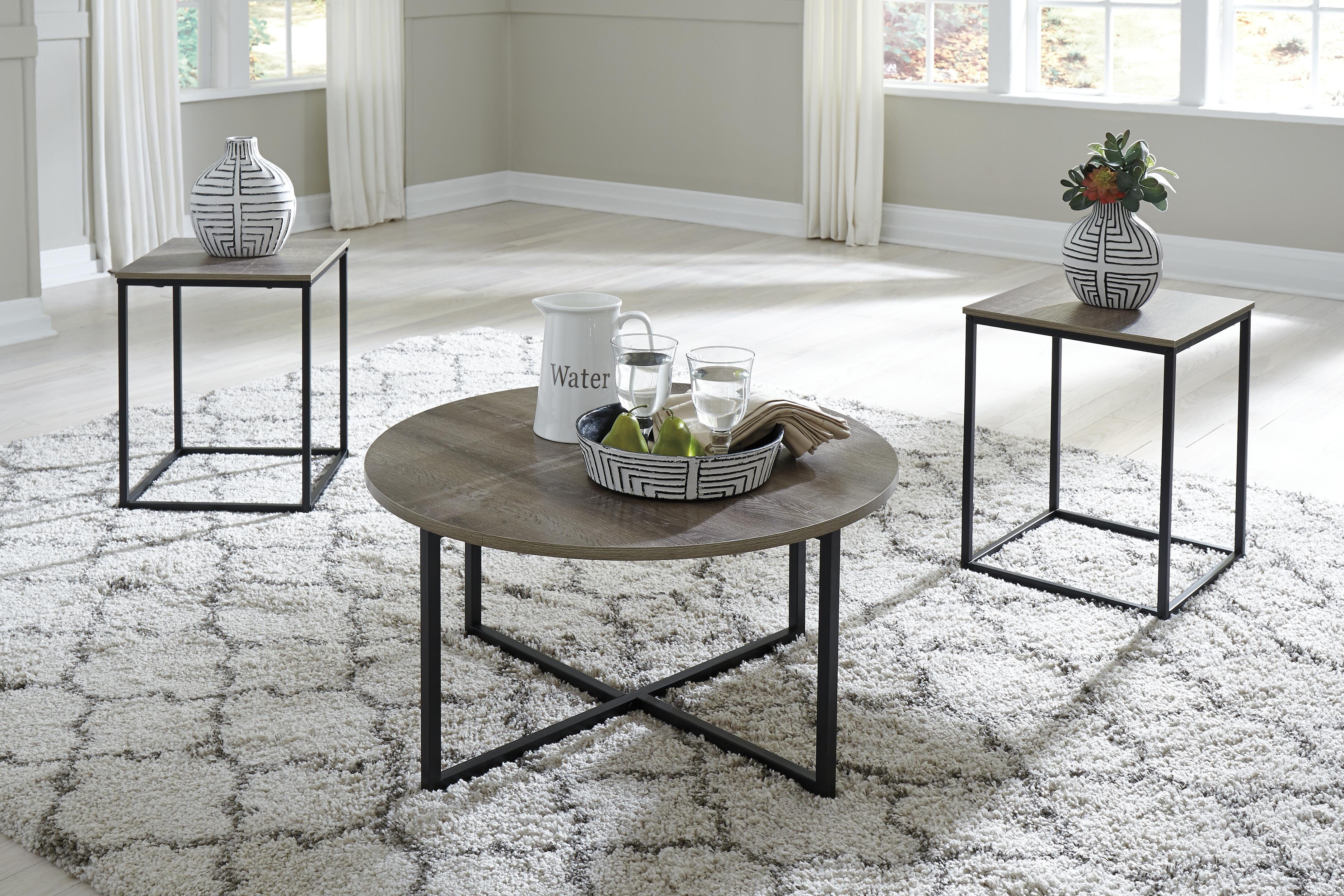 Dar Furniture - Ashley Furniture - Wadeworth Table (Set of 3) - Occasional Table Set (3/CN) / Two-tone - T103-213