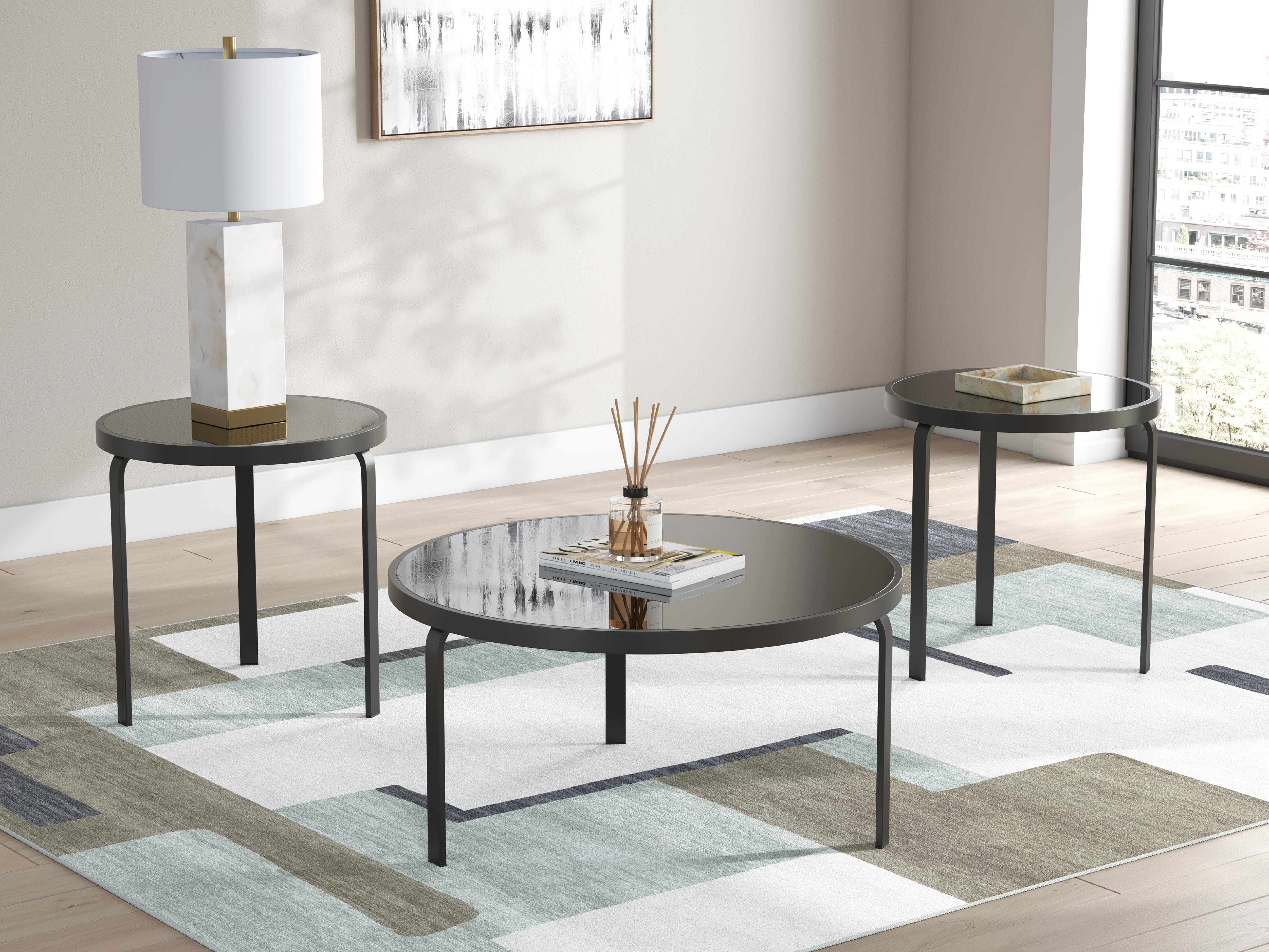 Dar Furniture - Ashley Furniture - Dorylin Table (Set of 3) - Occasional Table Set (3/CN) / Black - T139-13