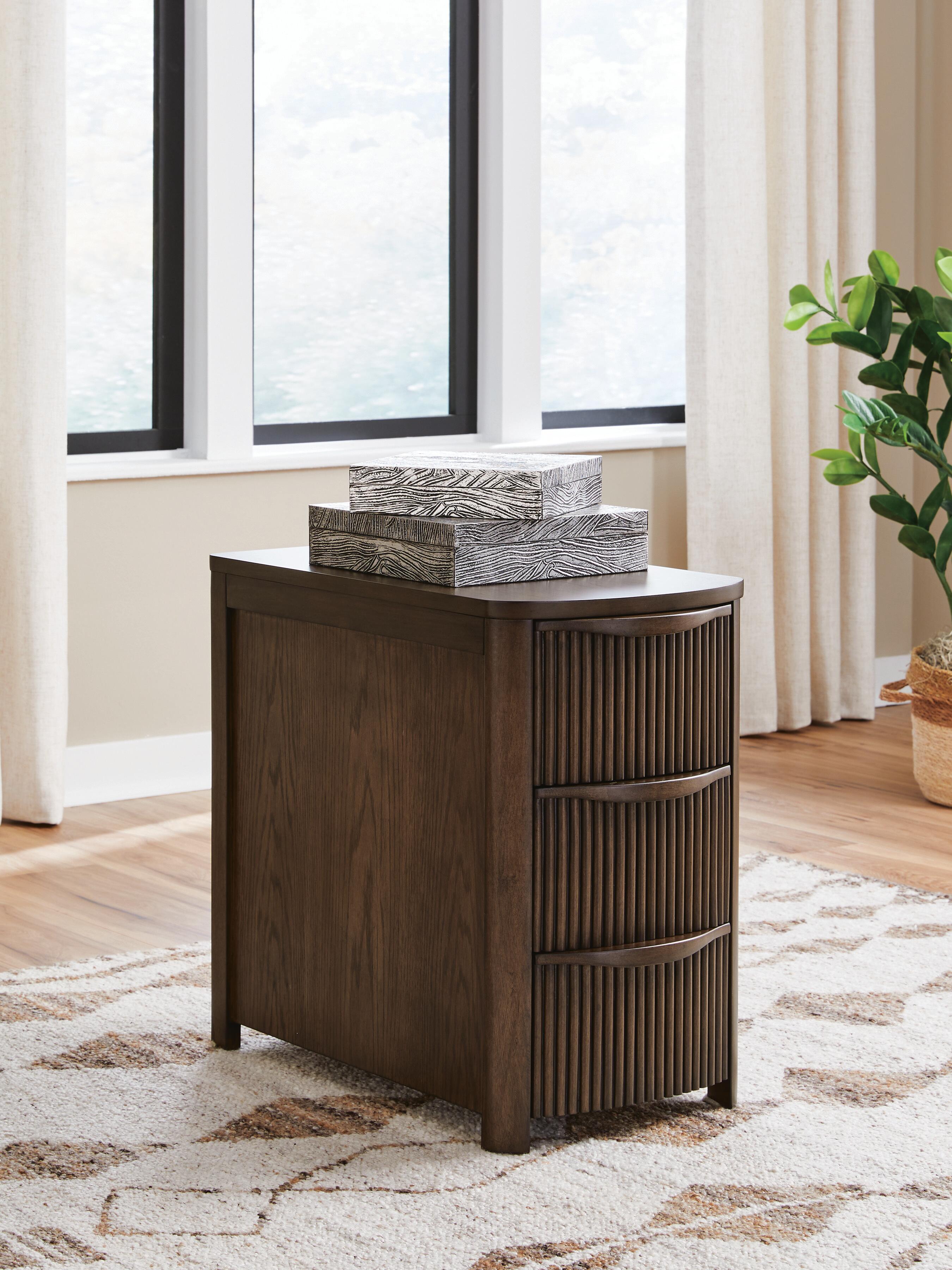 Dar Furniture - Ashley Furniture - Camdill Chairside End Table - Chair Side End Table / Dark Brown - T208-217