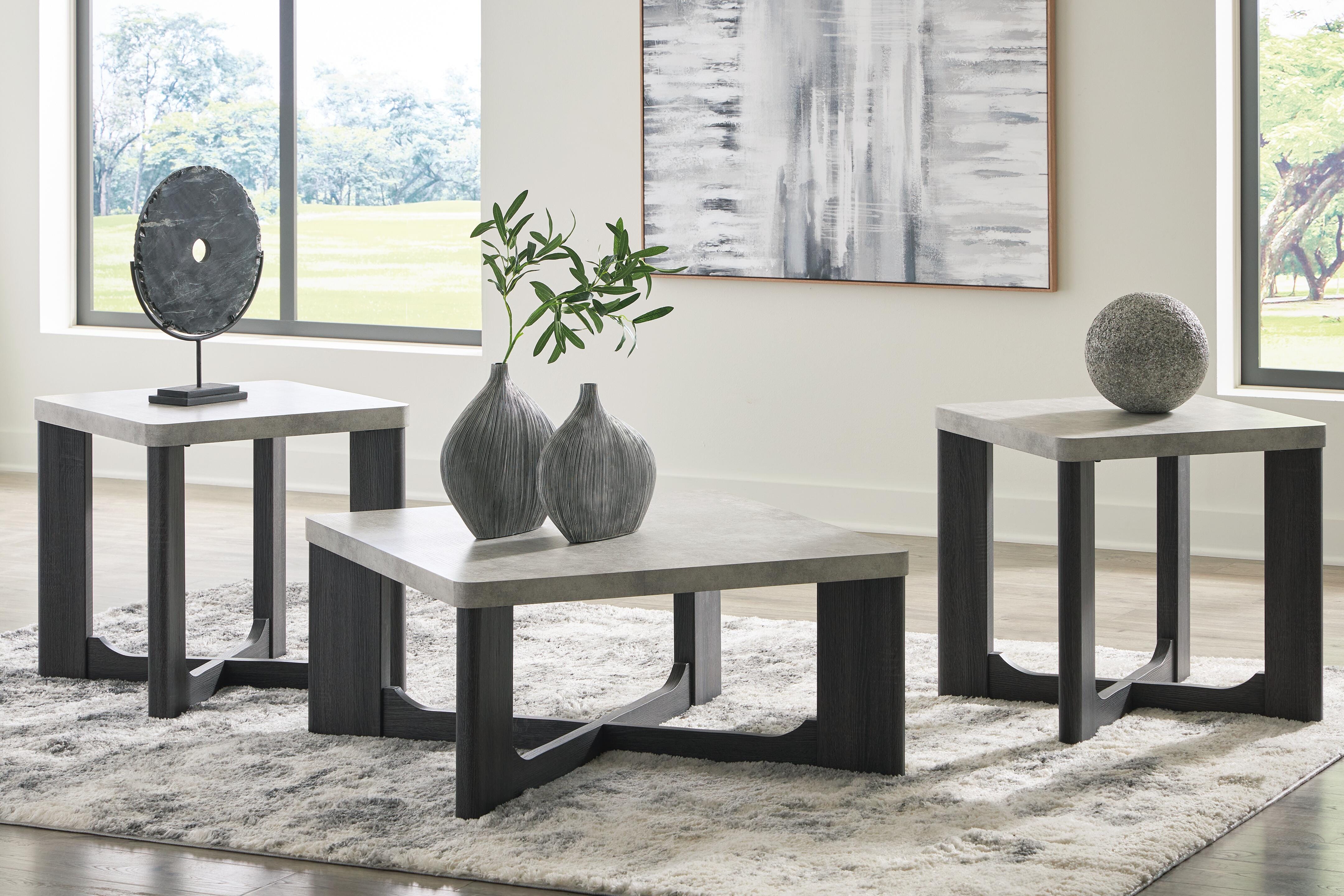 Dar Furniture - Ashley Furniture - Sharstorm Table (Set of 3) - Occasional Table Set (3/CN) / Two-tone Gray - T251-13