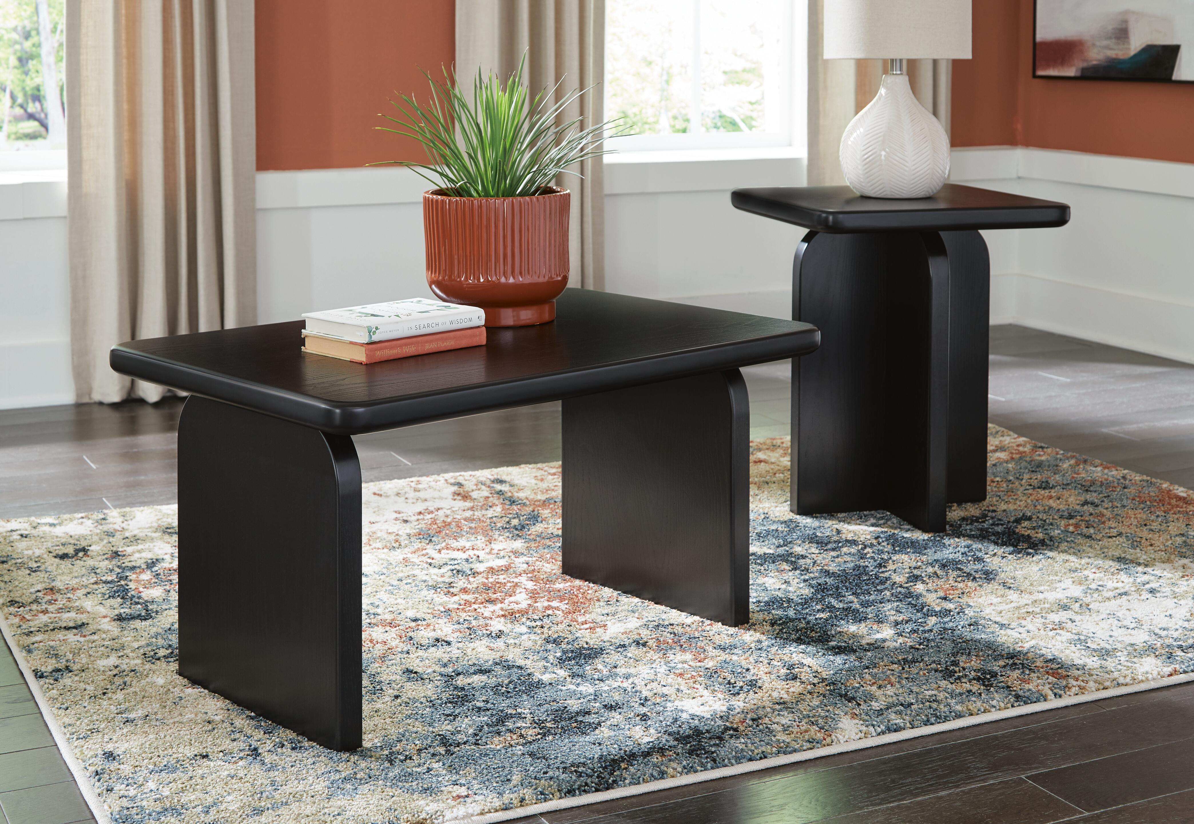 Dar Furniture - Ashley Furniture - Mitchalli Table (Set of 2) - Occasional Table Set (Set of 2) / Black - T313-12