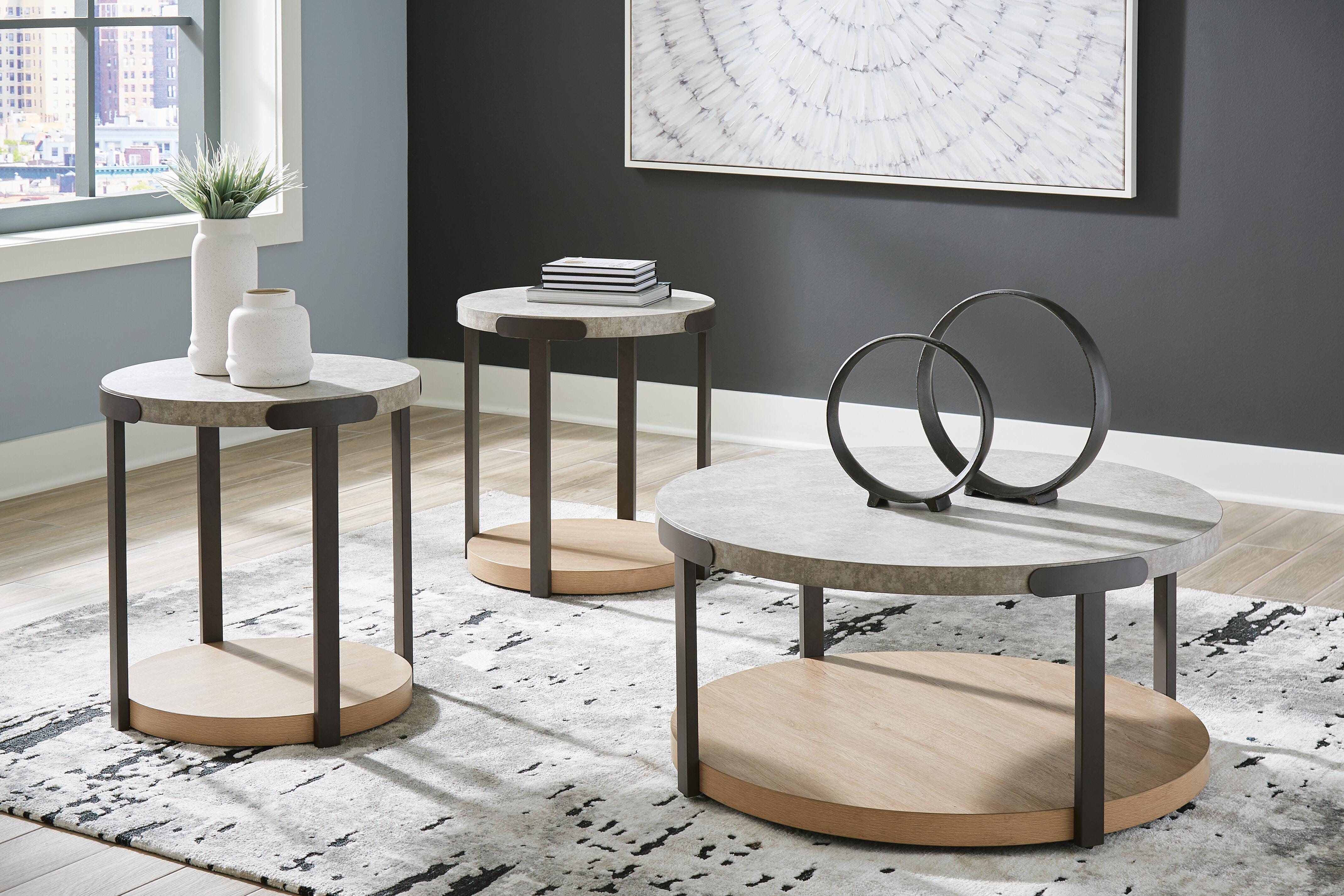 Dar Furniture - Ashley Furniture - Darthurst Table (Set of 3) - Occasional Table Set (3/CN) / Light Brown - T383-13