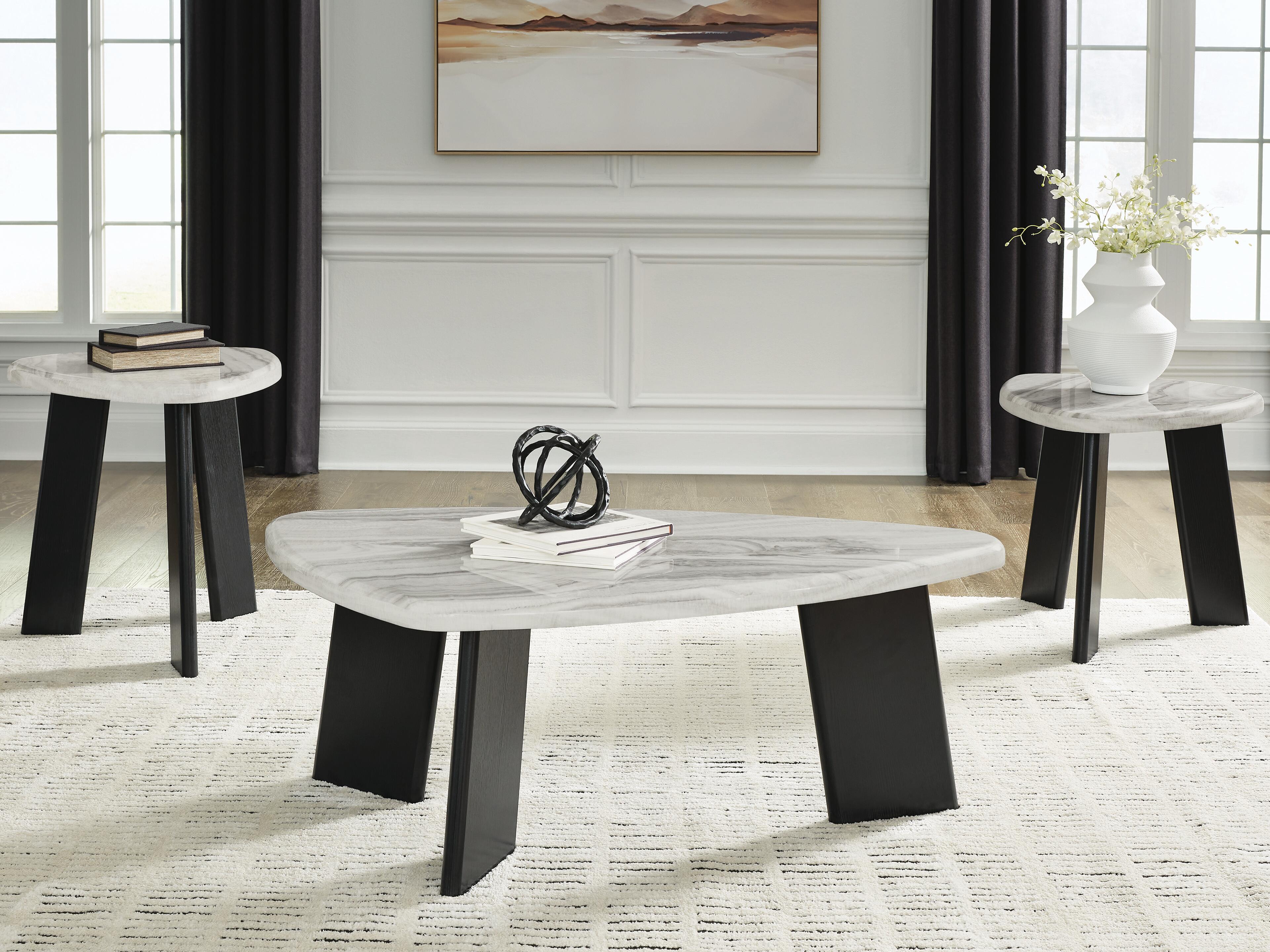 Dar Furniture - Ashley Furniture - Lilyberg Table (Set of 3) - Occasional Table Set (3/CN) / Gray/Black - T389-13