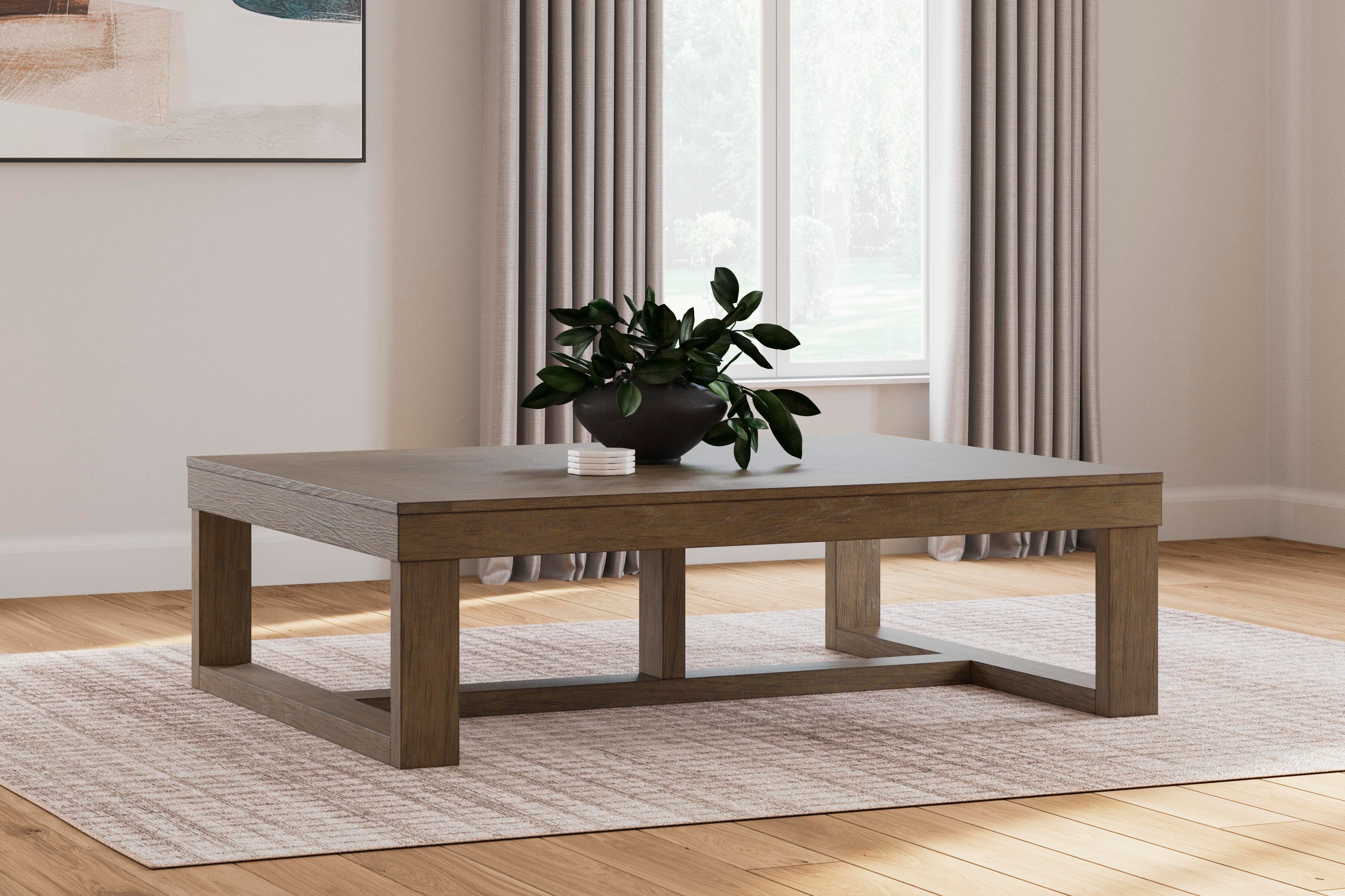 Dar Furniture - Ashley Furniture - Cariton Coffee Table - Rectangular Cocktail Table / Gray - T471-1