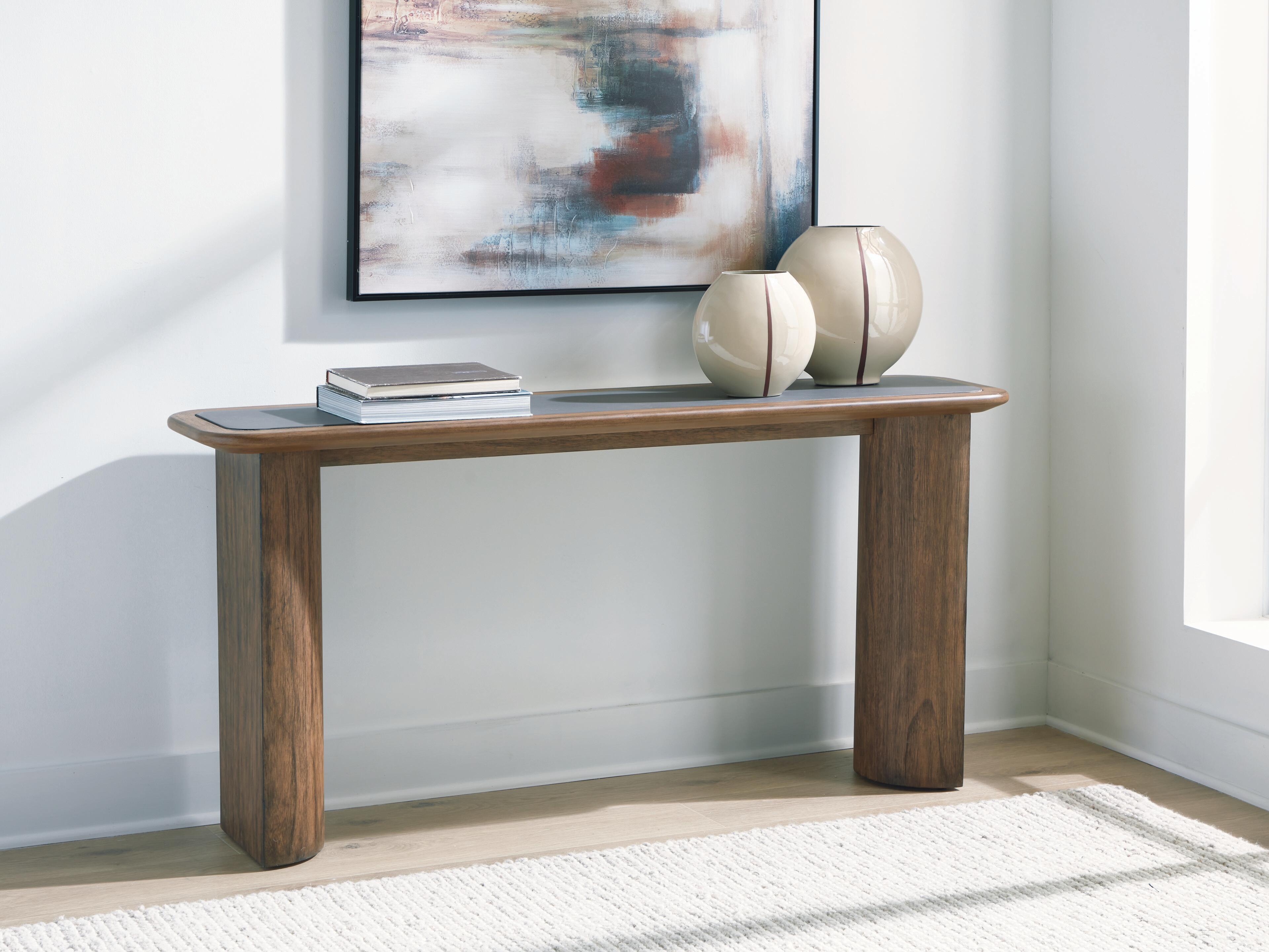 Dar Furniture - Ashley Furniture - Dontayne Sofa Table - Sofa Table / Warm Brown - T563-4