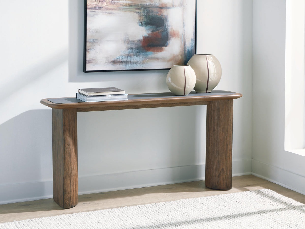 Dar Furniture - Ashley Furniture - Dontayne Sofa Table - Sofa Table / Warm Brown - T563-4