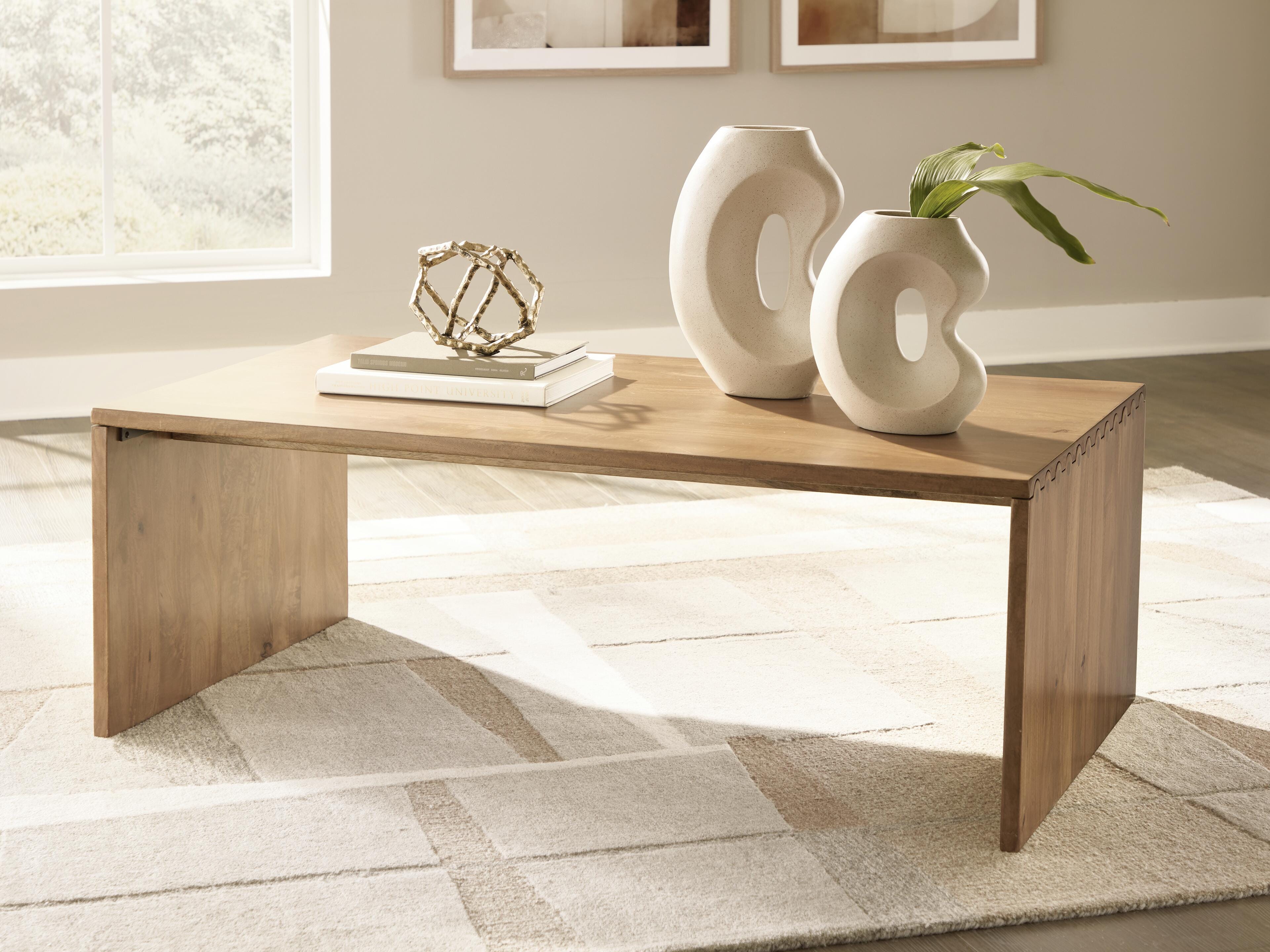 Dar Furniture - Ashley Furniture - Ella Grove Coffee Table - Rectangular Cocktail Table / Rich Brown - T639-1