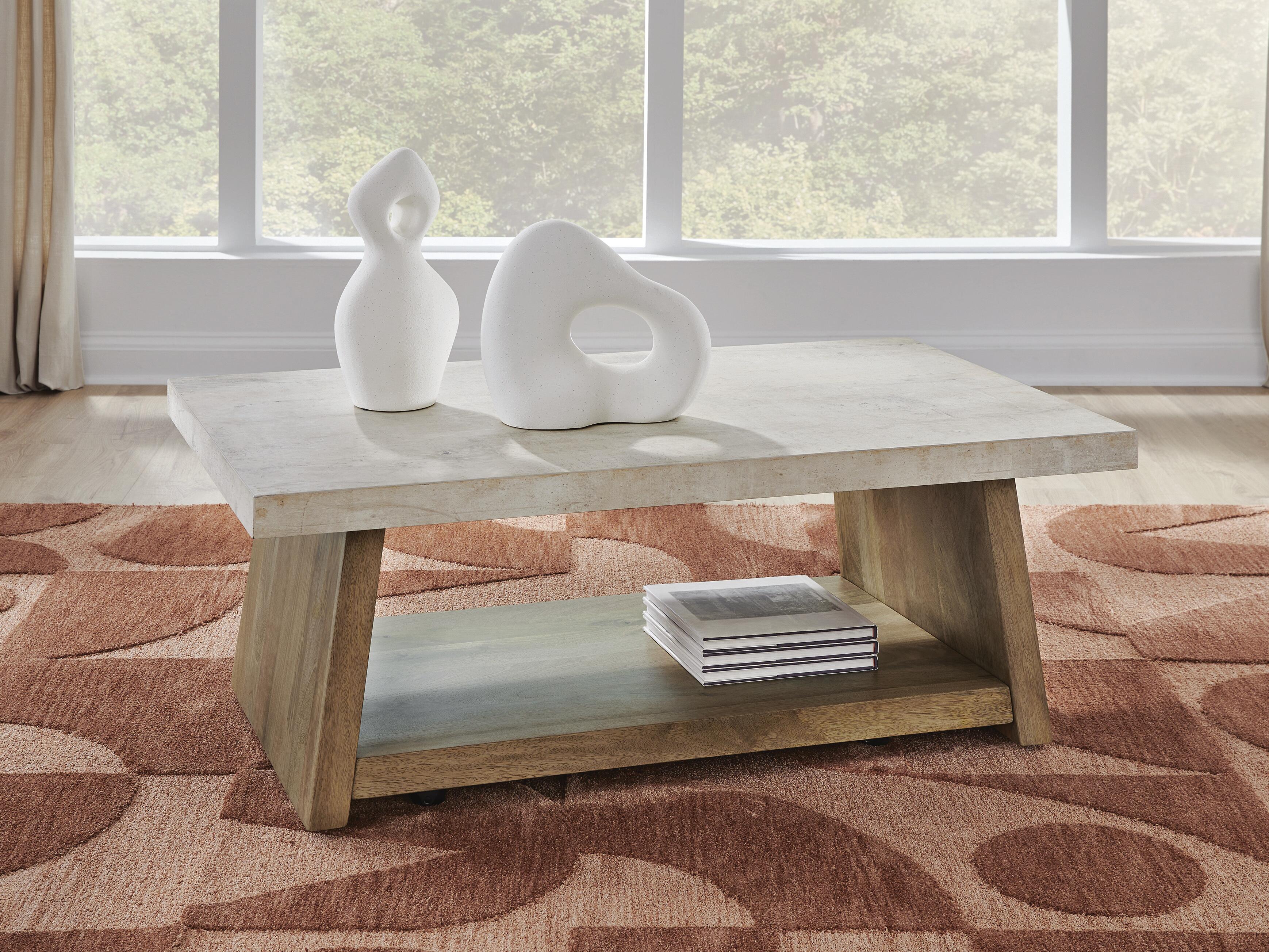 Dar Furniture - Ashley Furniture - Brendalhouse Coffee Table - Rectangular Cocktail Table / Light Brown - T642-1
