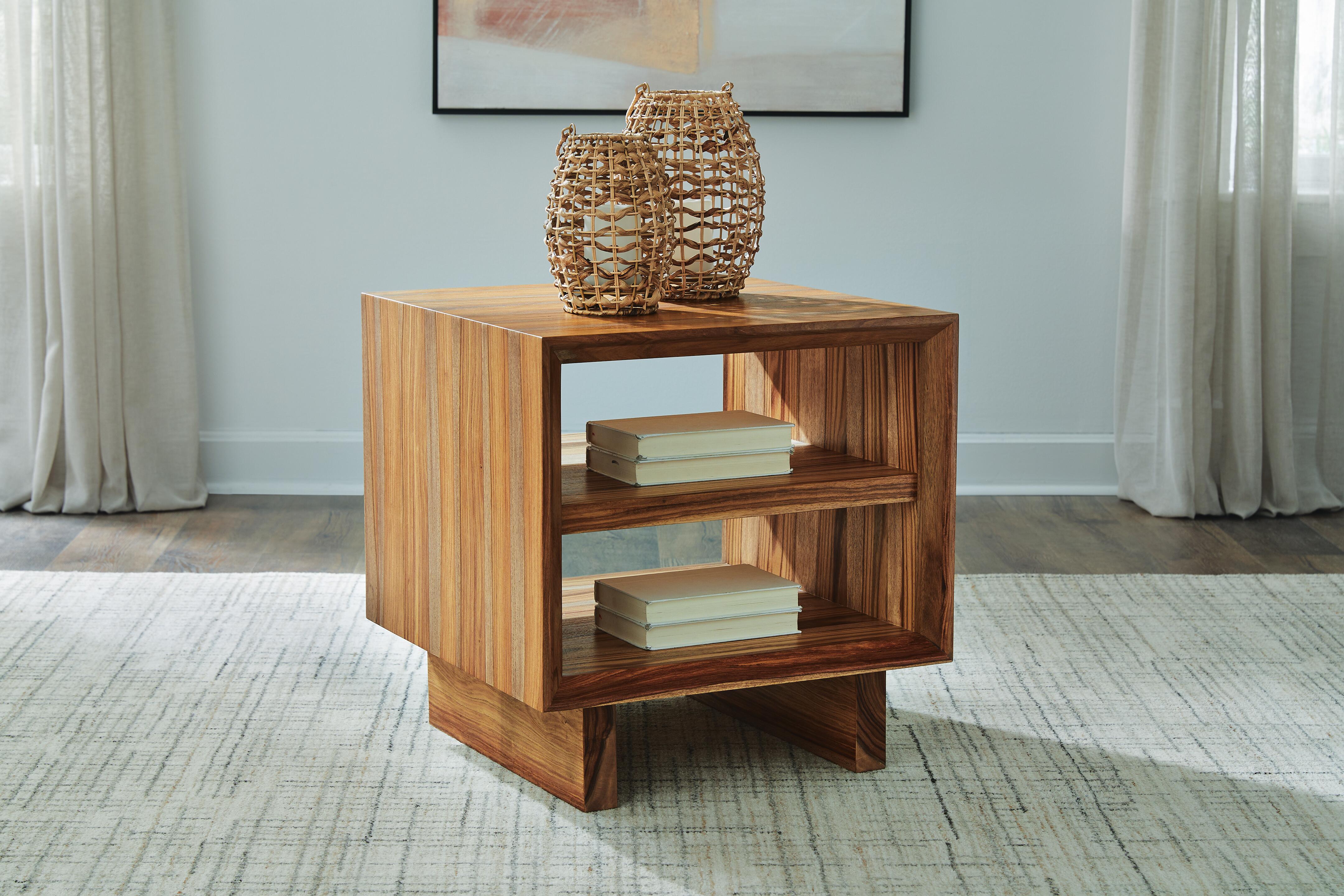 Dar Furniture - Ashley Furniture - Dressonni End Table - Square End Table / Brown - T690-2