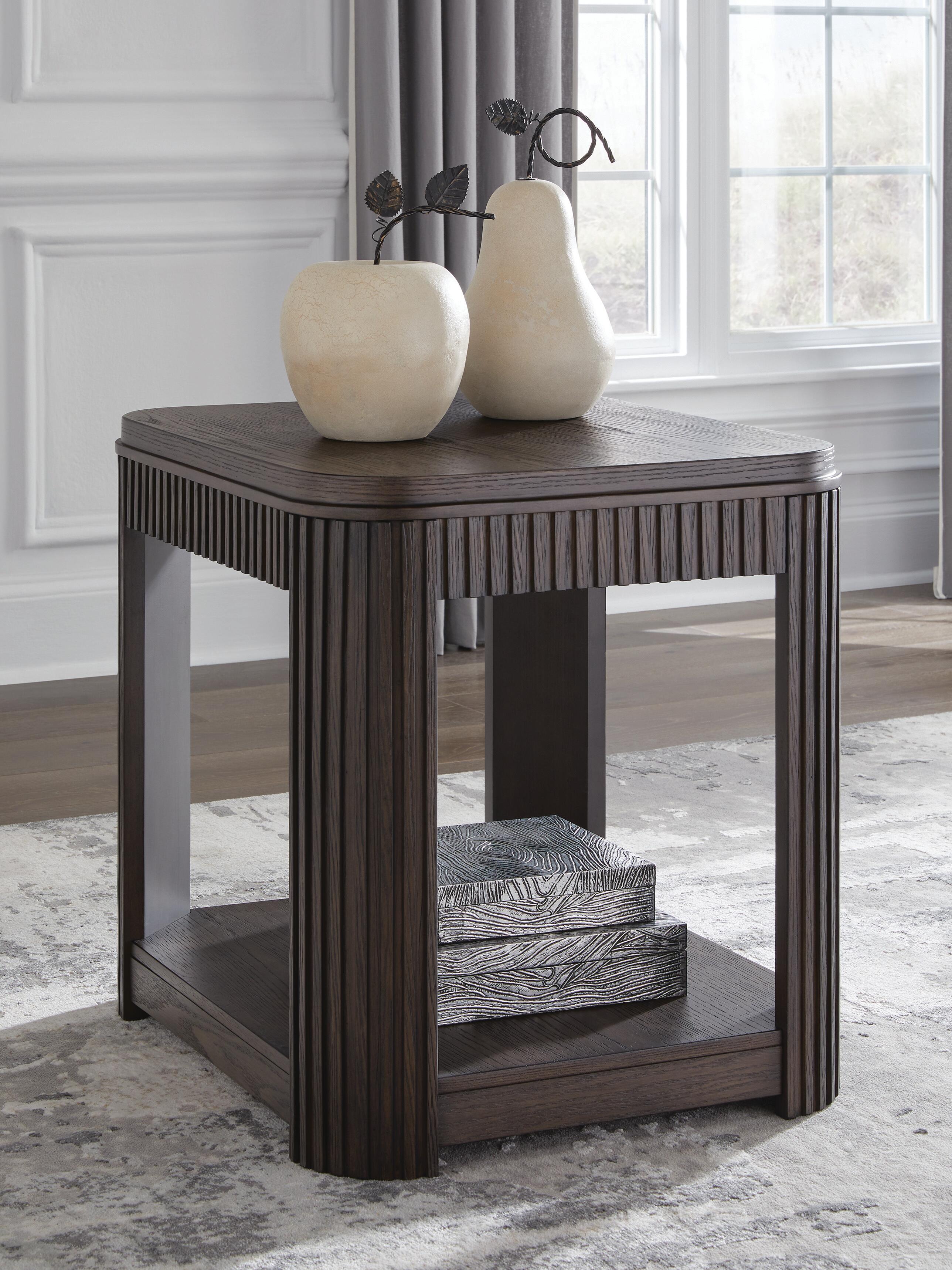 Dar Furniture - Ashley Furniture - Carlibrie End Table - Rectangular End Table / Warm Brown - T700-3