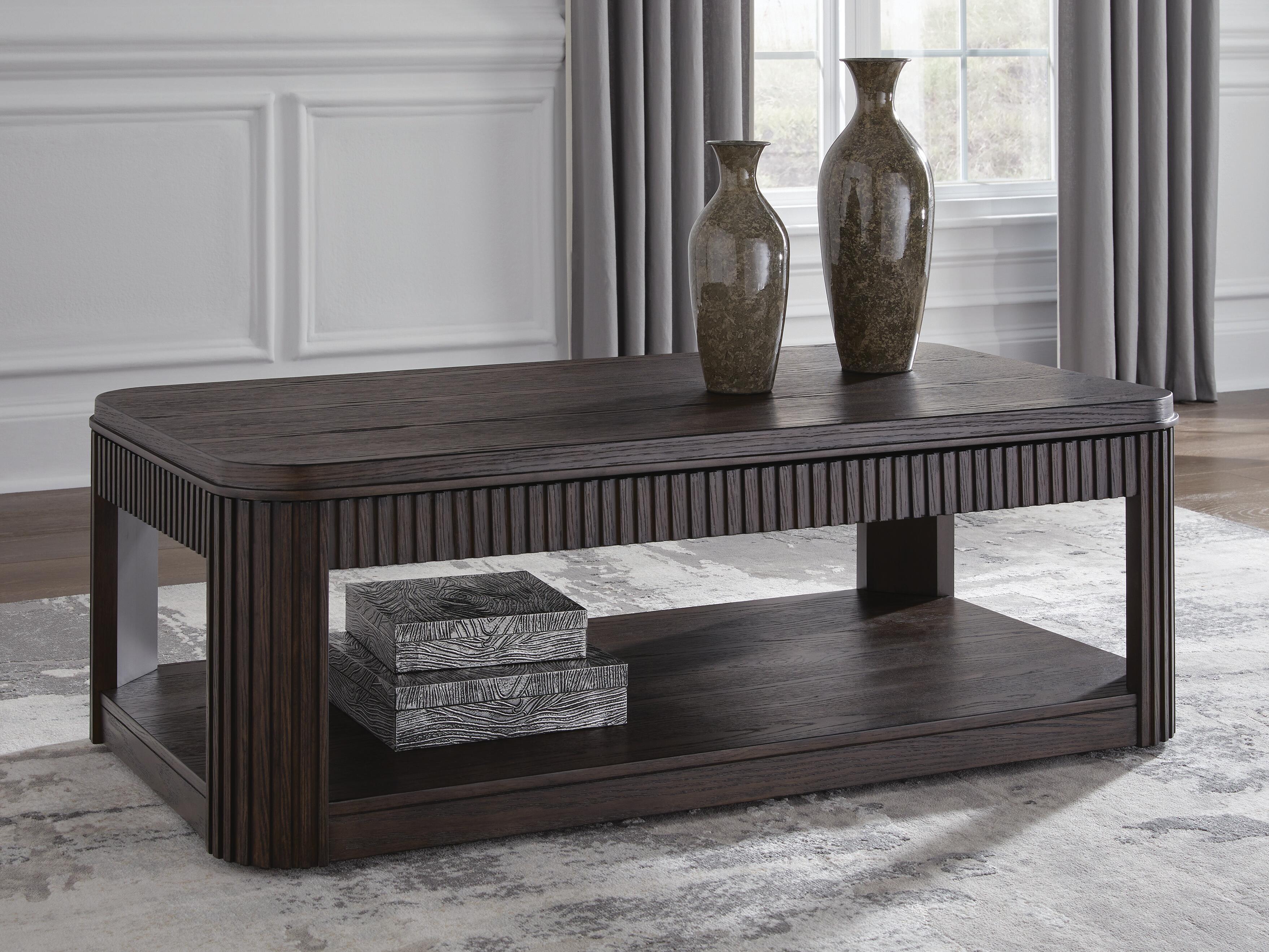Dar Furniture - Ashley Furniture - Carlibrie Lift-Top Coffee Table - Lift Top Cocktail Table / Warm Brown - T700-9