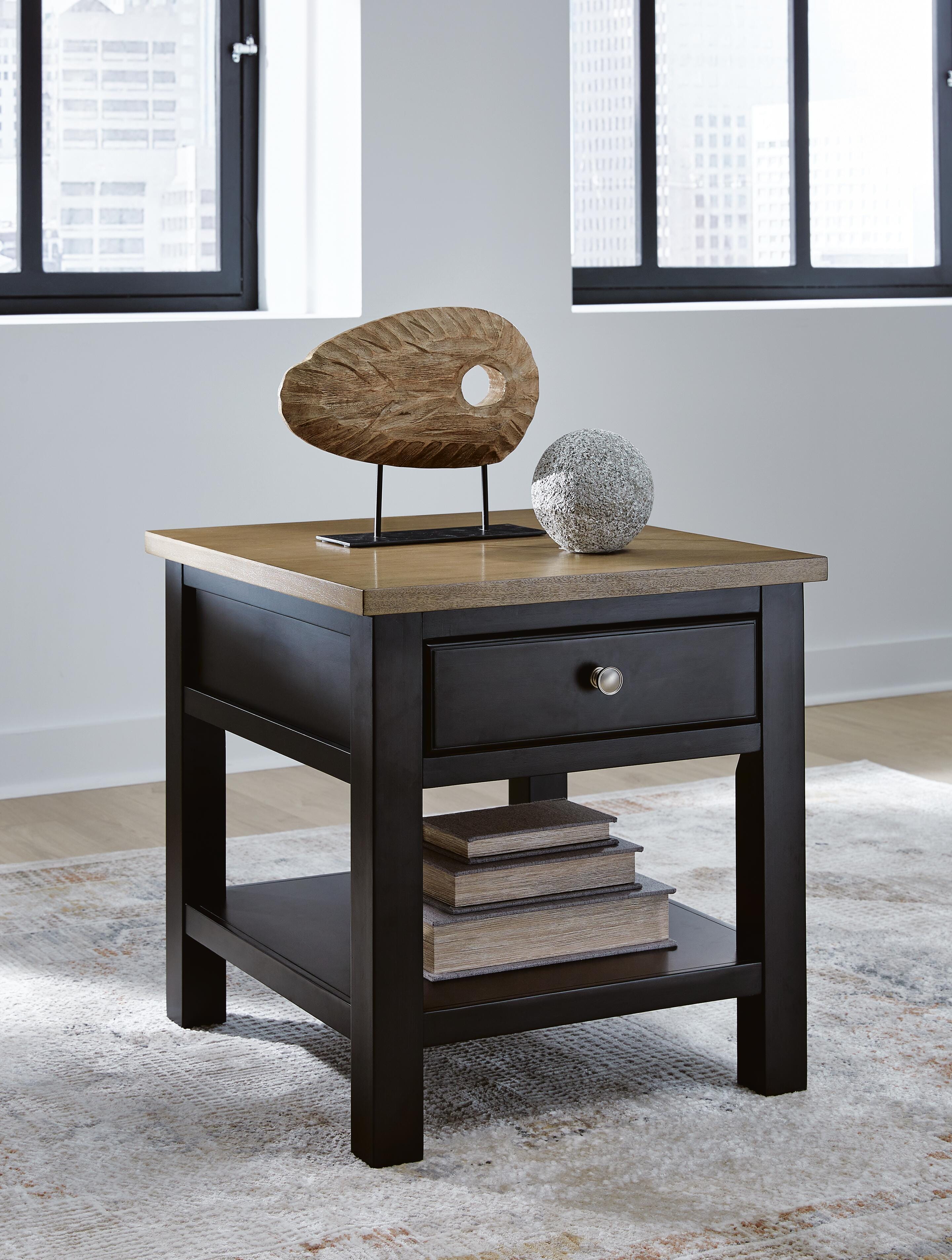 Dar Furniture - Ashley Furniture - Drazmine End Table - Rectangular End Table / Brown - T734-3