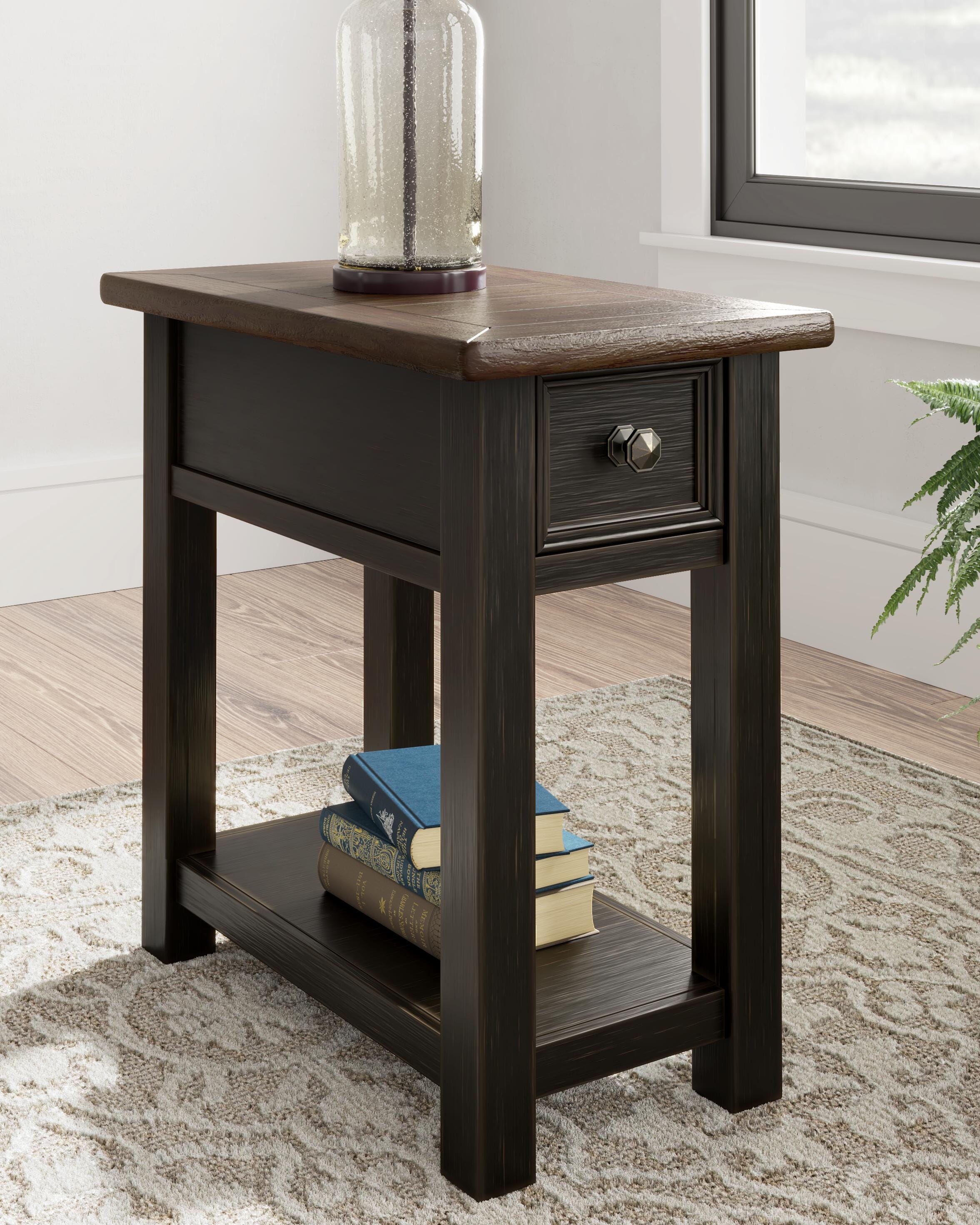 Dar Furniture - Ashley Furniture - Tyler Creek Chairside End Table - Chair Side End Table / Grayish Brown/Black - T736-107
