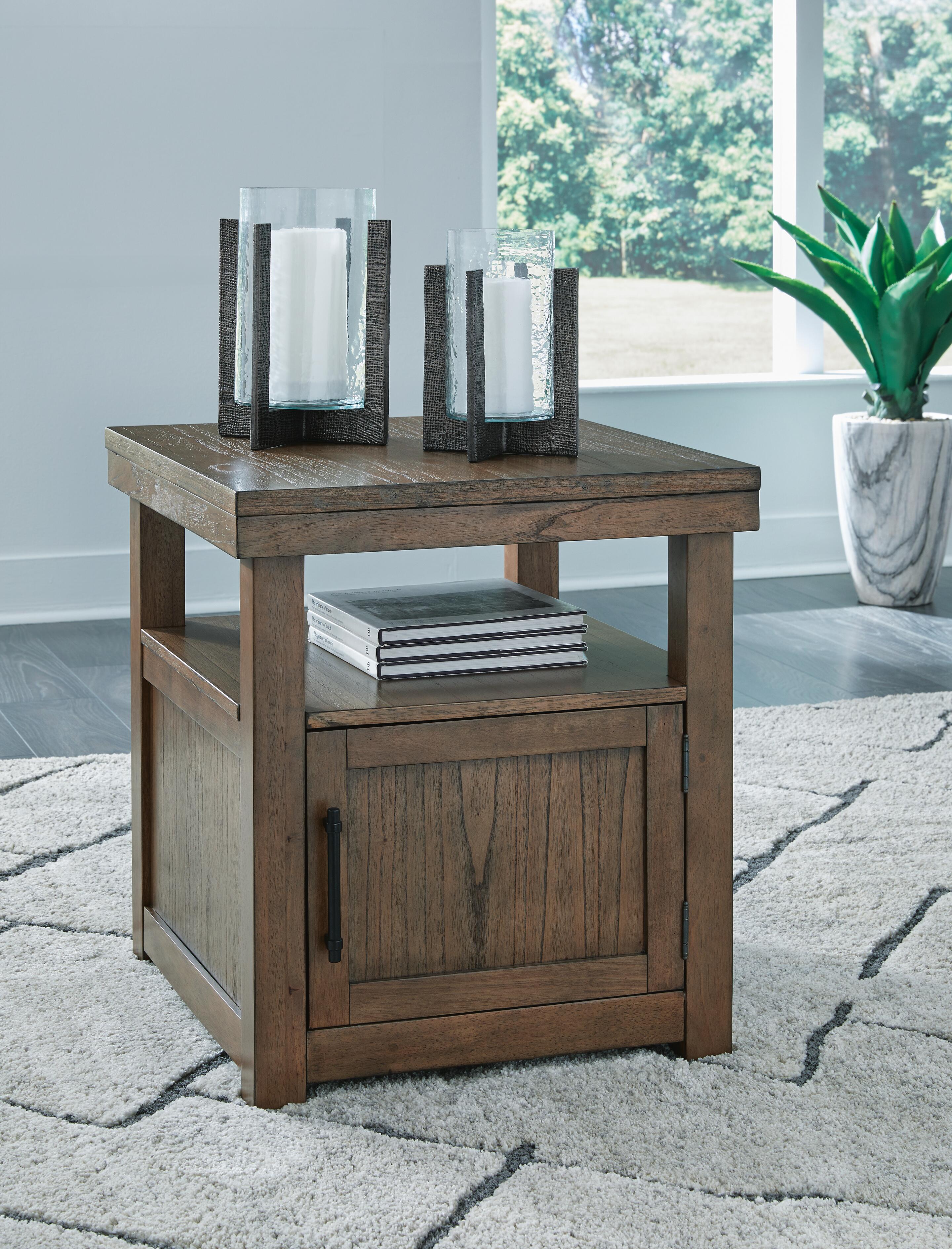 Dar Furniture - Ashley Furniture - Boardernest End Table - Rectangular End Table / Brown - T738-3