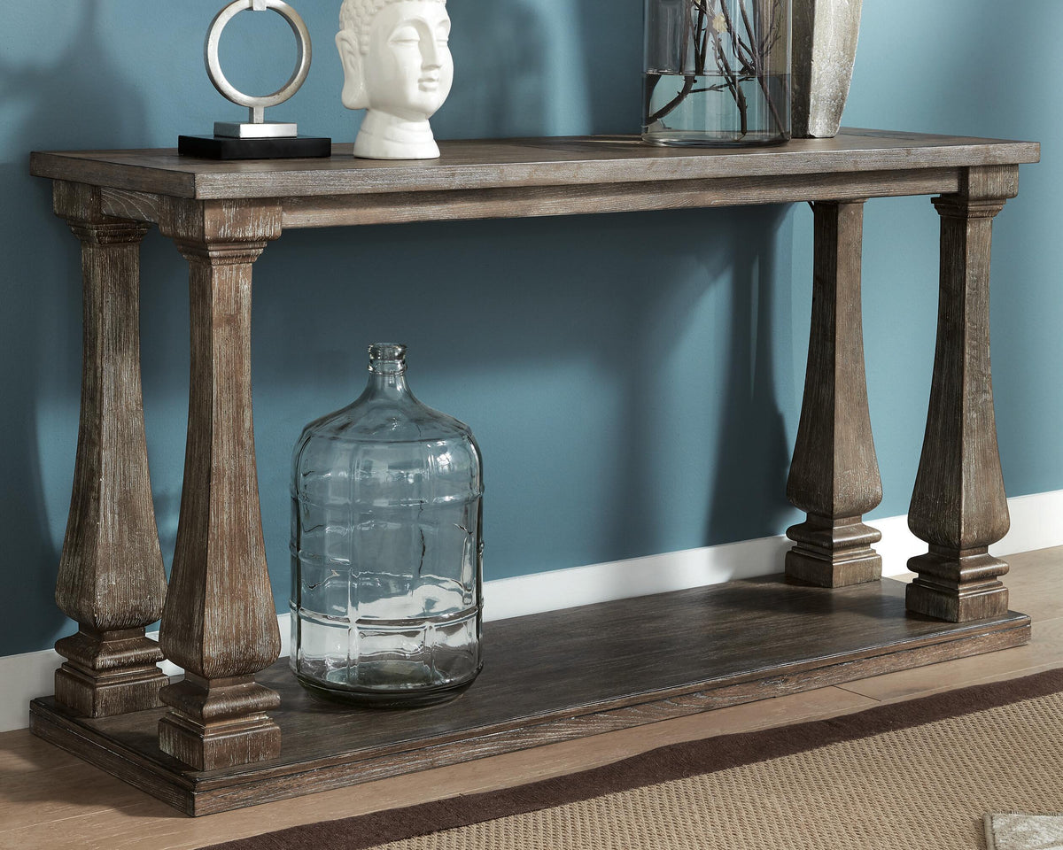 Dar Furniture - Ashley Furniture - Johnelle Sofa Table - Sofa Table / Gray - T776-4