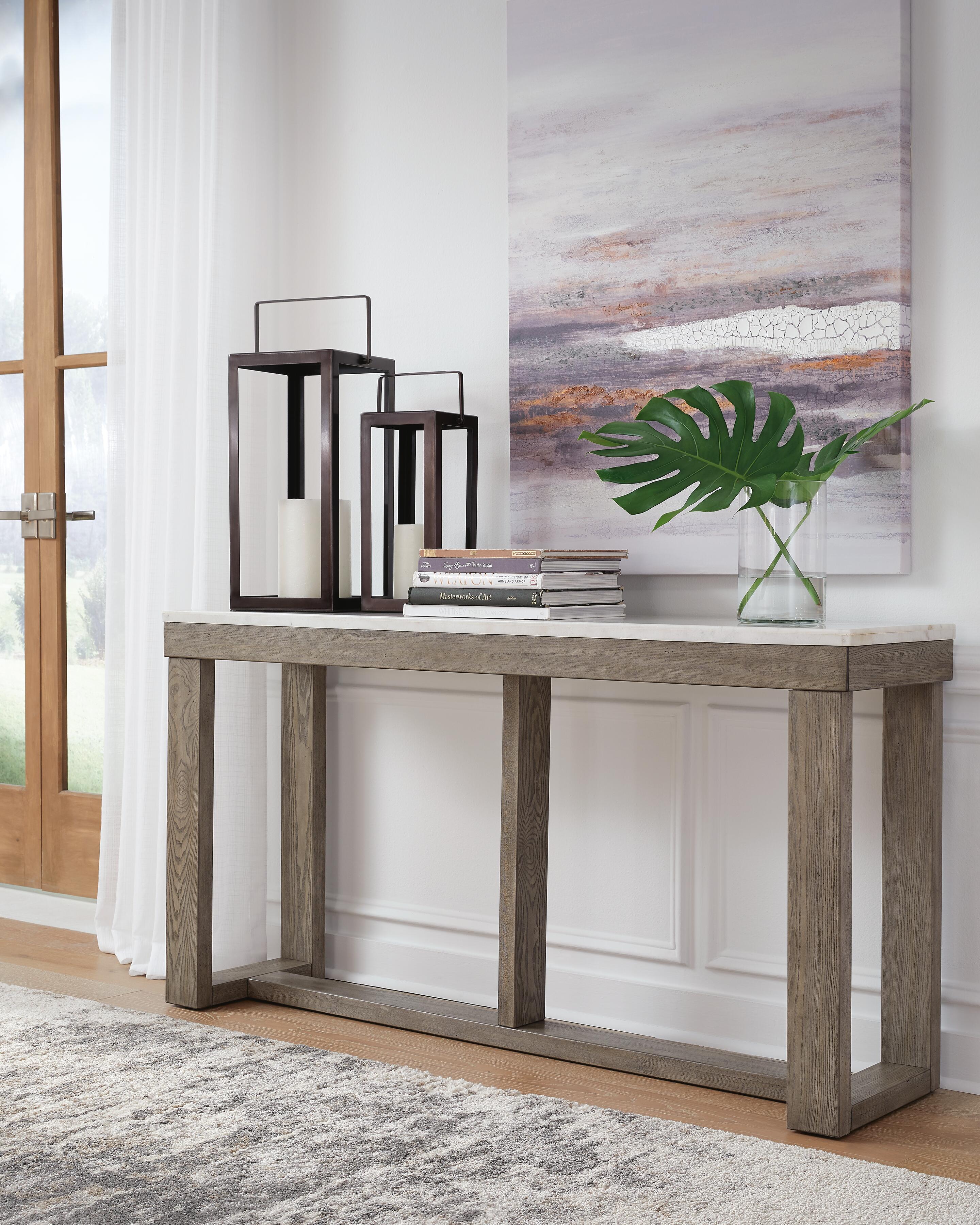 Dar Furniture - Ashley Furniture - Loyaska Sofa Table - Sofa Table / Brown/Ivory - T789-4