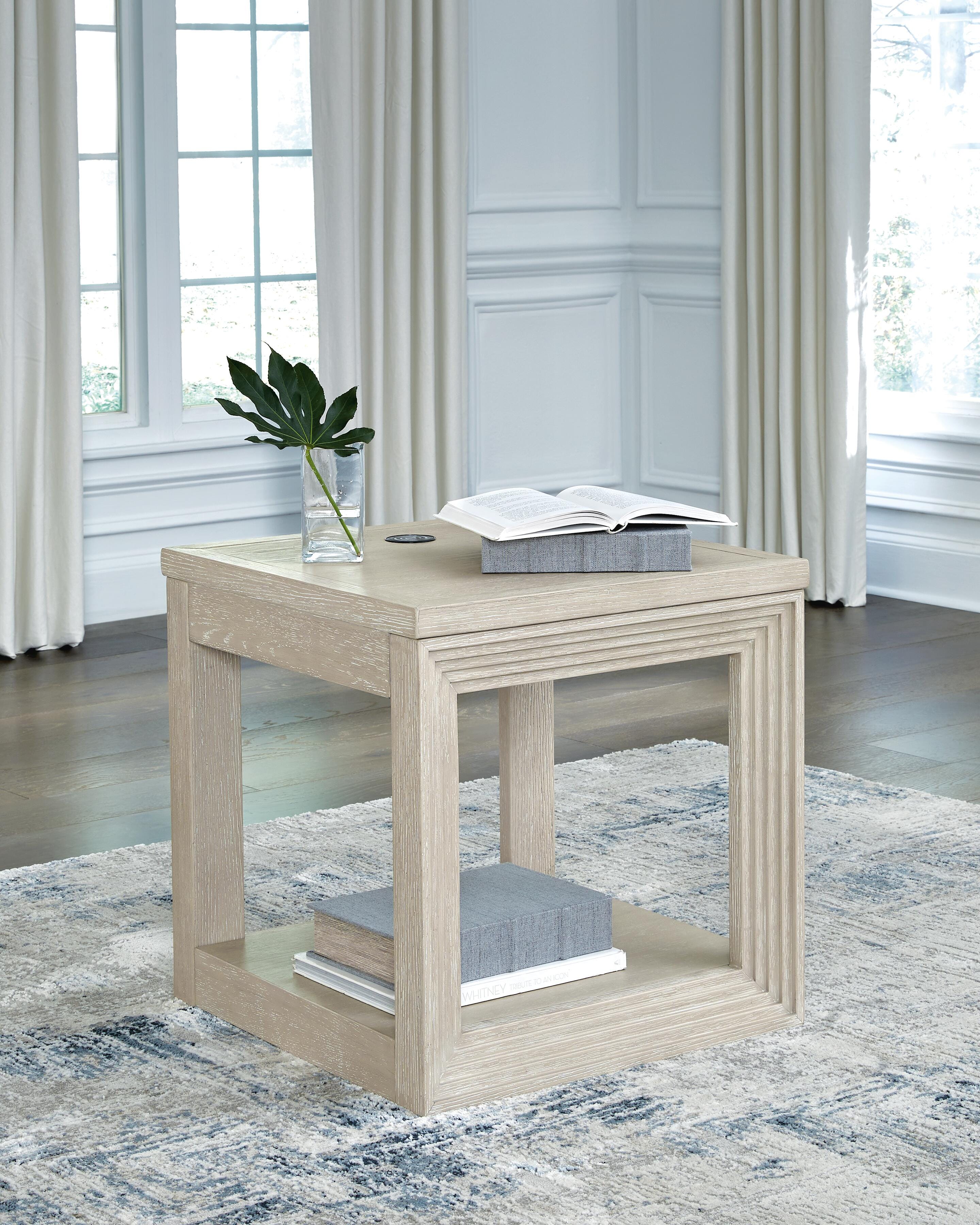 Dar Furniture - Ashley Furniture - Marxhart End Table - Square End Table / Bisque - T791-2