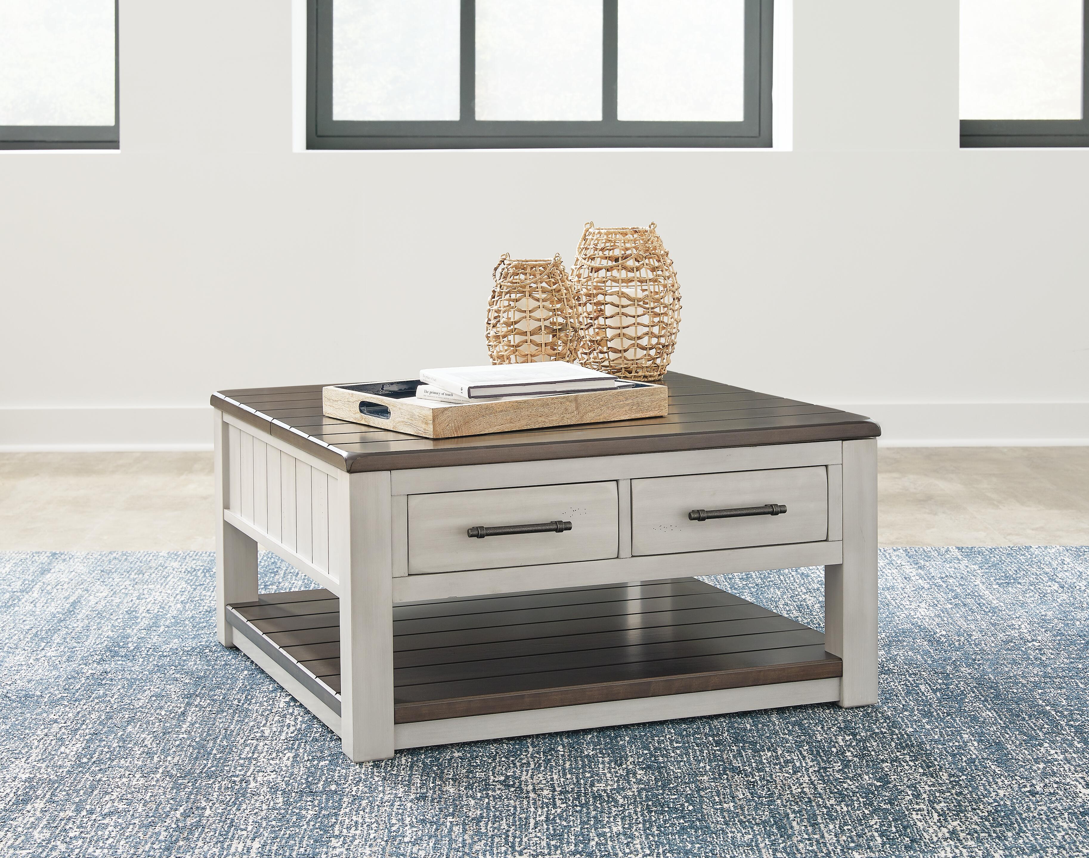 Dar Furniture - Ashley Furniture - Darborn Lift-Top Coffee Table - Lift Top Cocktail Table / Gray/Brown - T796-00