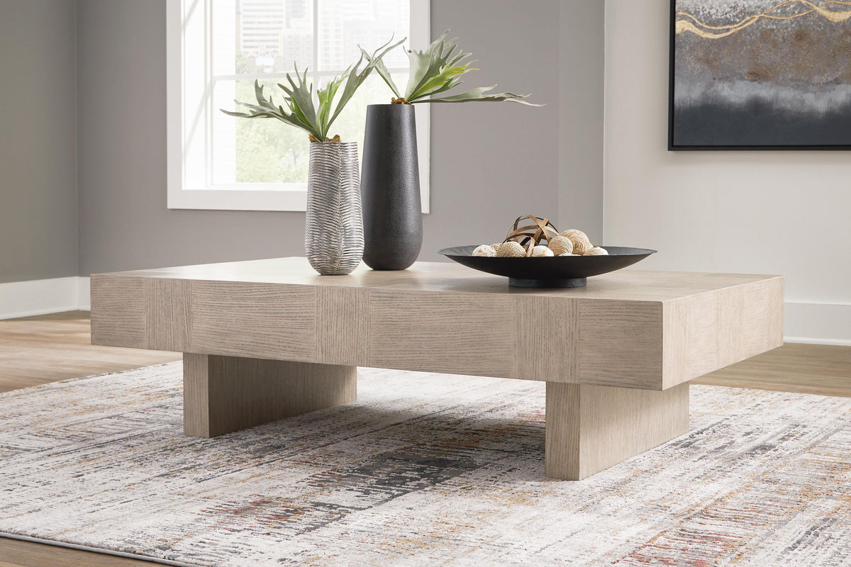 Dar Furniture - Ashley Furniture - Jorlaina Coffee Table - Rectangular Cocktail Table / Light Grayish Brown - T922-1