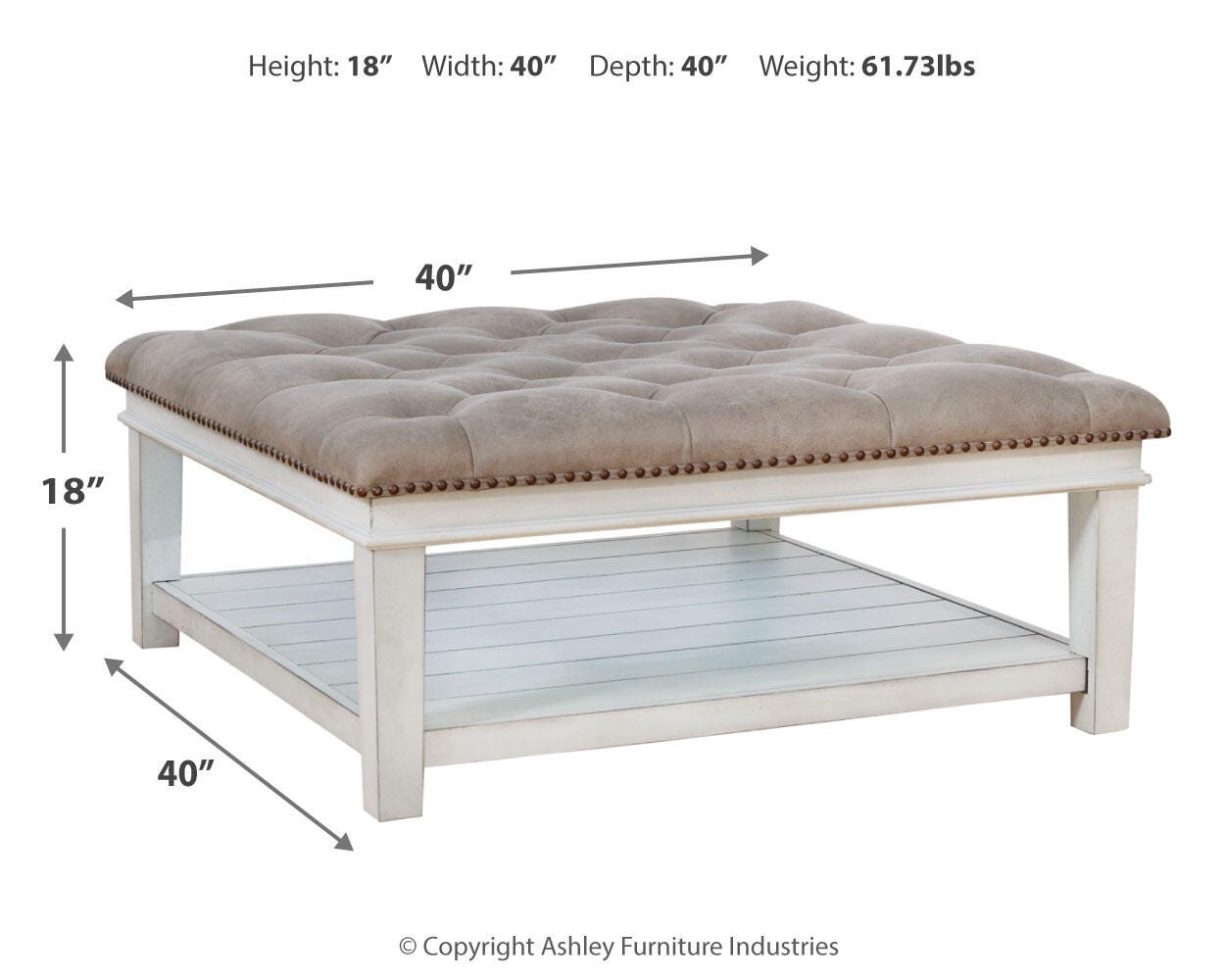 Kanwyn Upholstered Ottoman Coffee Table