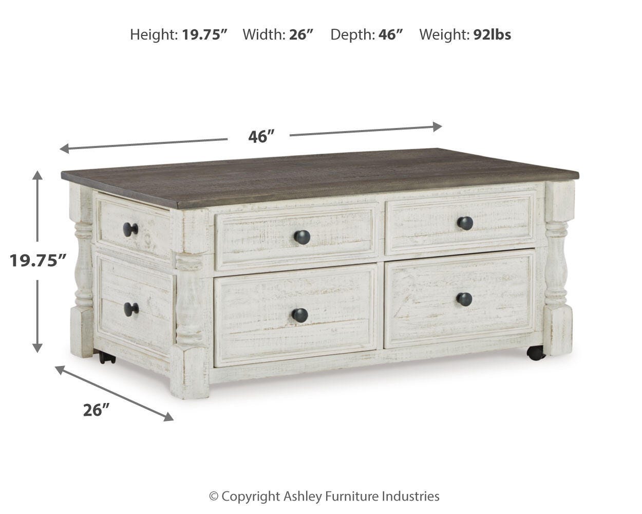 Havalance Lift-Top Coffee Table