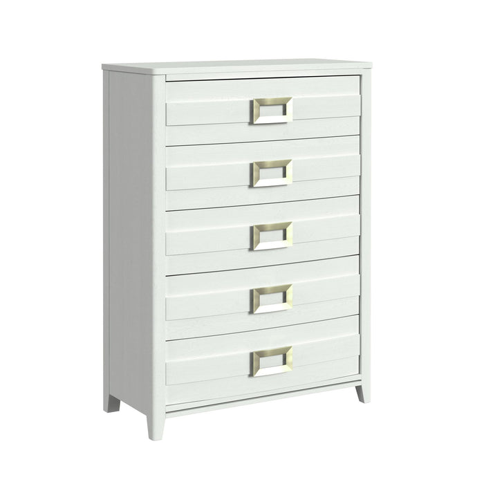 Tobias 5-Drawer Chest in White