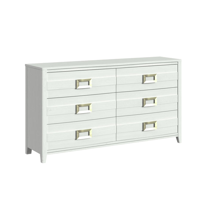 Tobias 6-Drawer Dresser in White