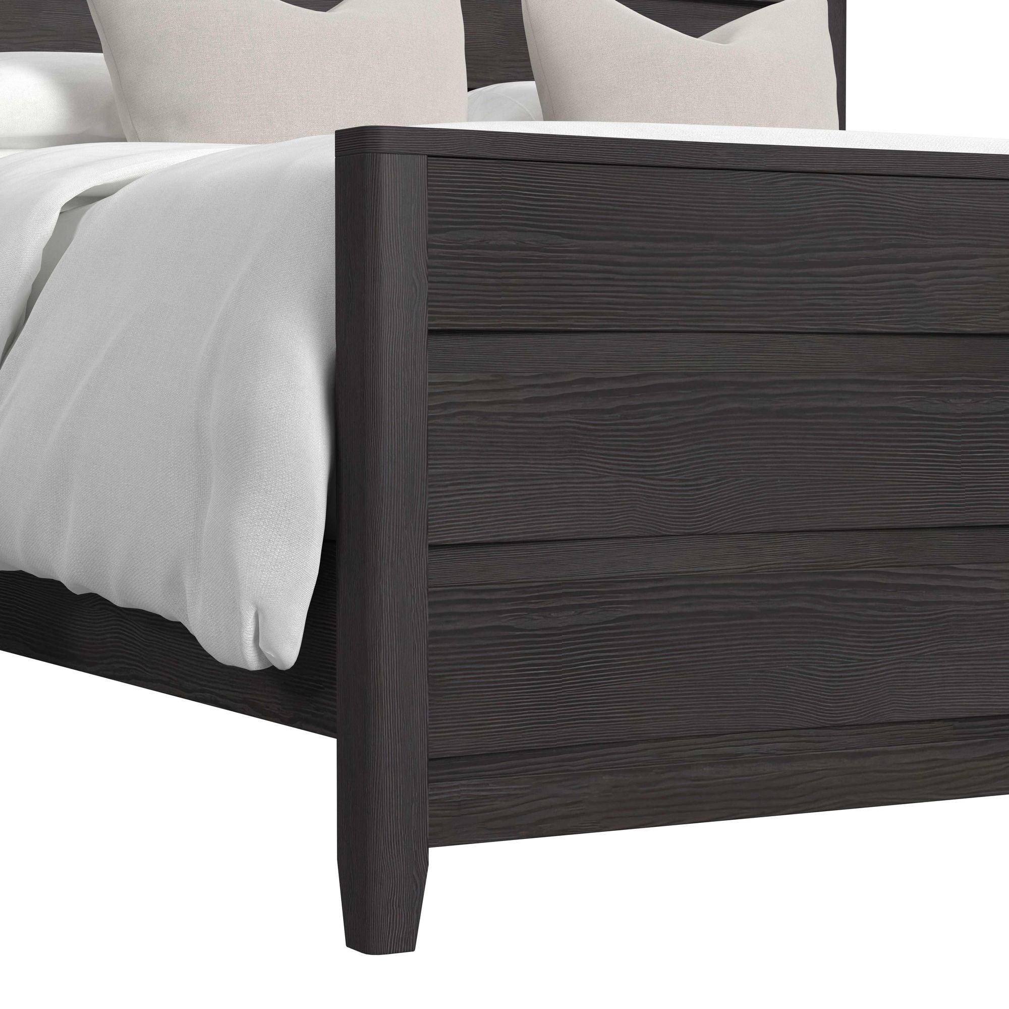Tobias Queen Bed with LED in Black