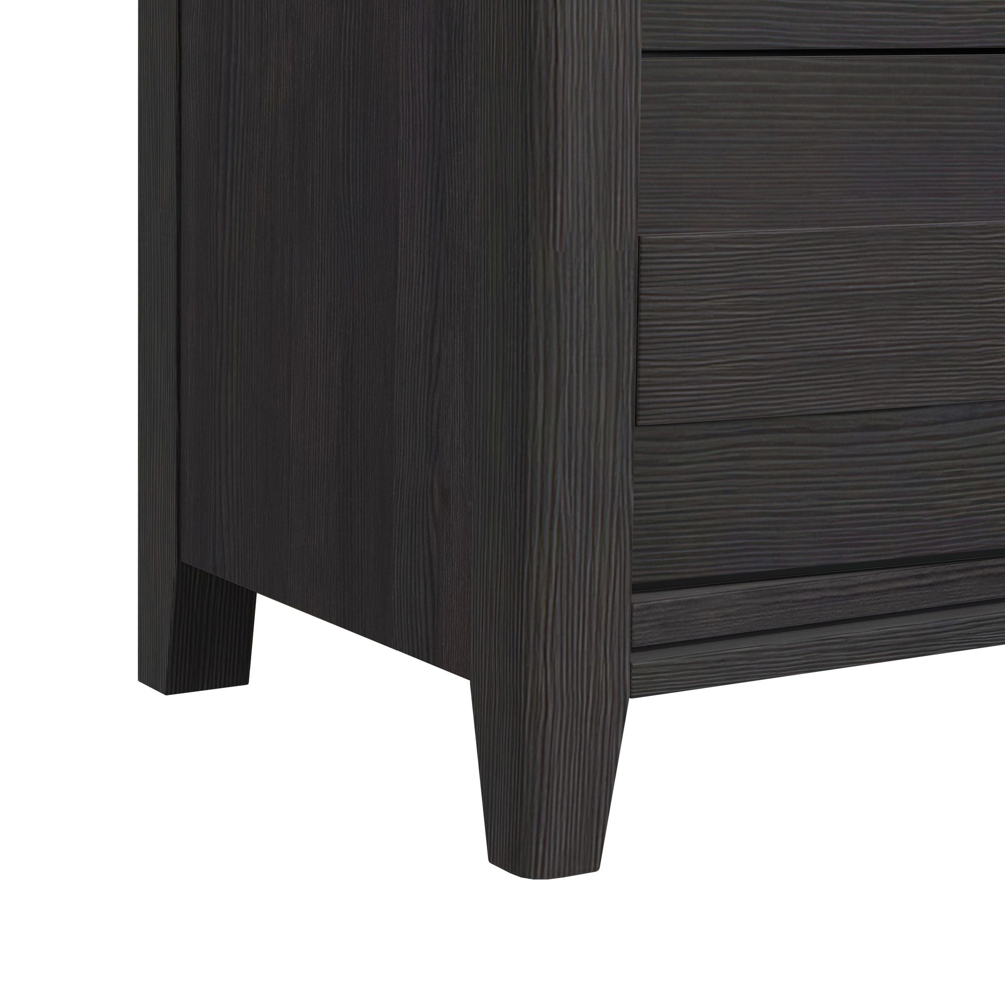 Tobias Dresser and Mirror Set with LED in Black