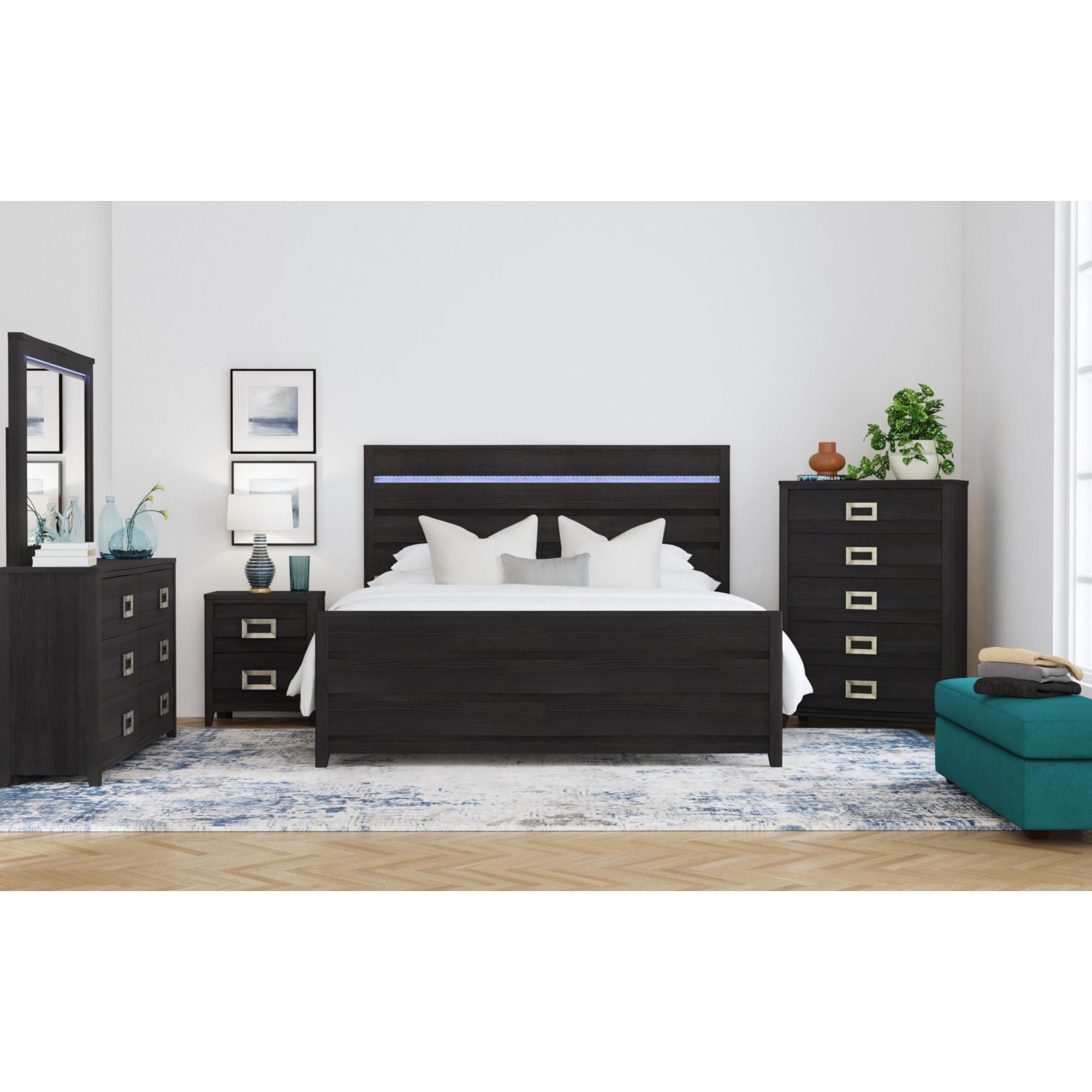 Tobias 6-Drawer Dresser in Black – SKU B-15990-8-DR | Elements