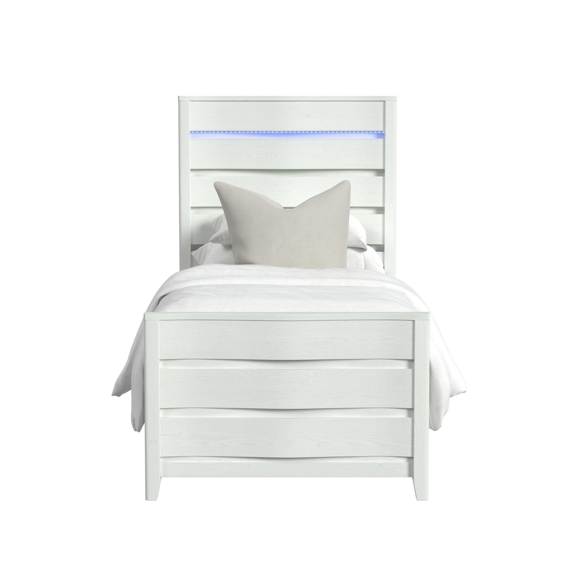 Tobias Twin Bed with LED in White