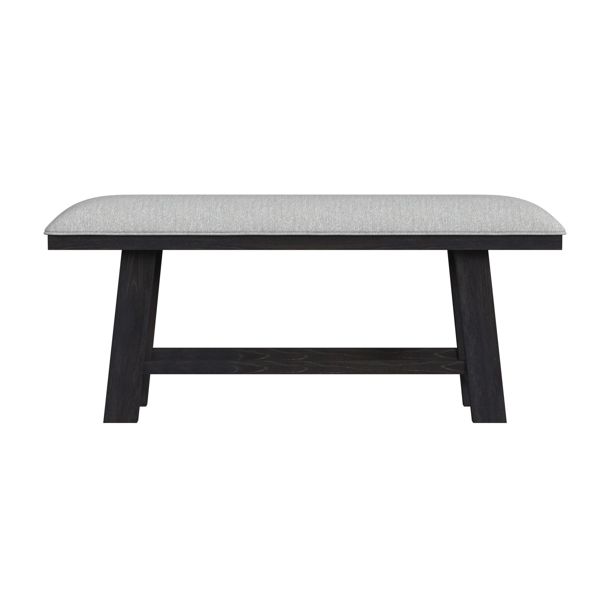 Transcend Counter Bench with Light Grey Fabric in Charcoal