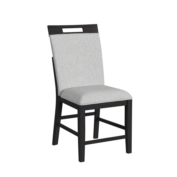 Transcend Counter Side Chair with Light Grey Fabric in Charcoal (2 Per Carton)