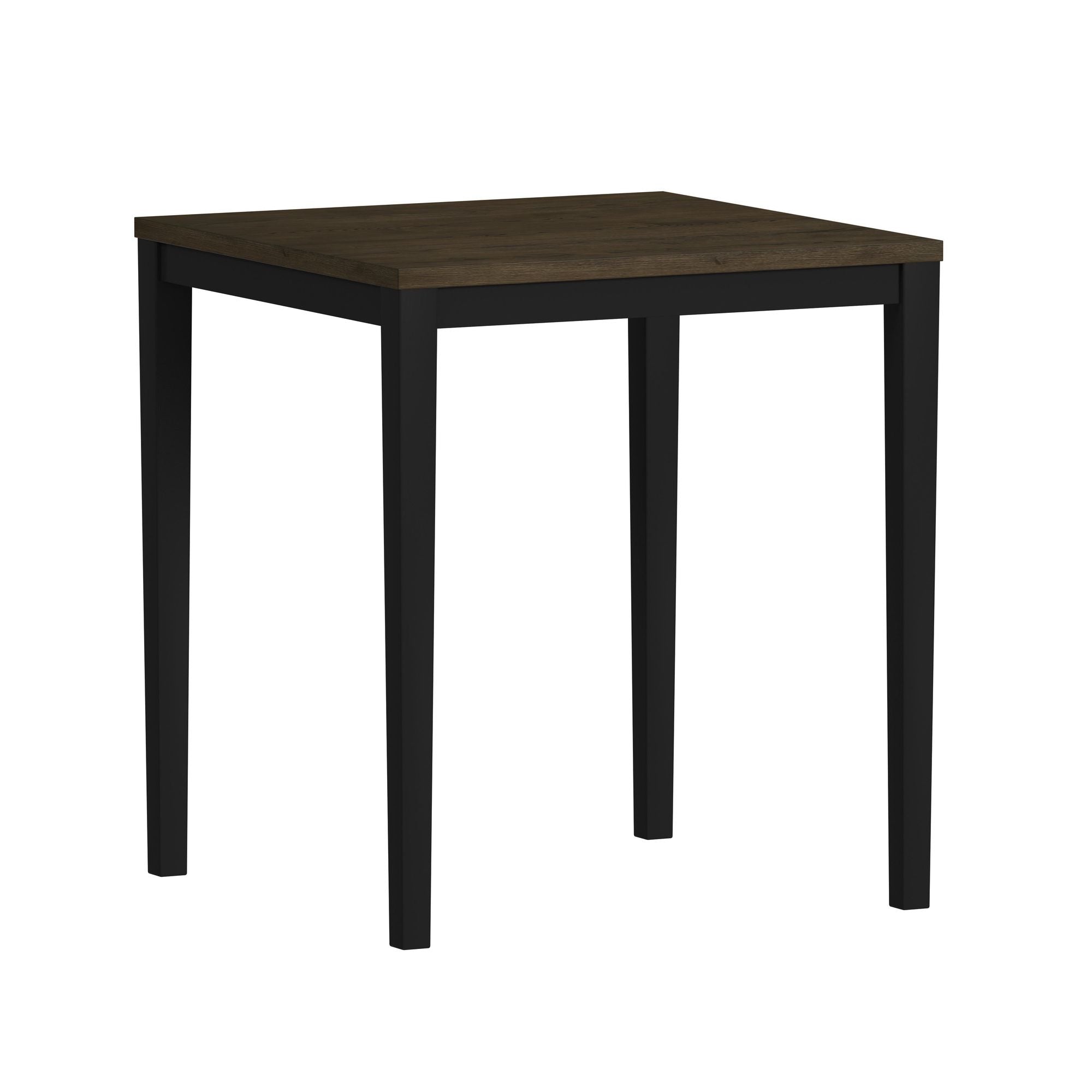 Tulane 5pc Counter Table & 4 Counter Chairs with Beige Fabric in Oak & Black