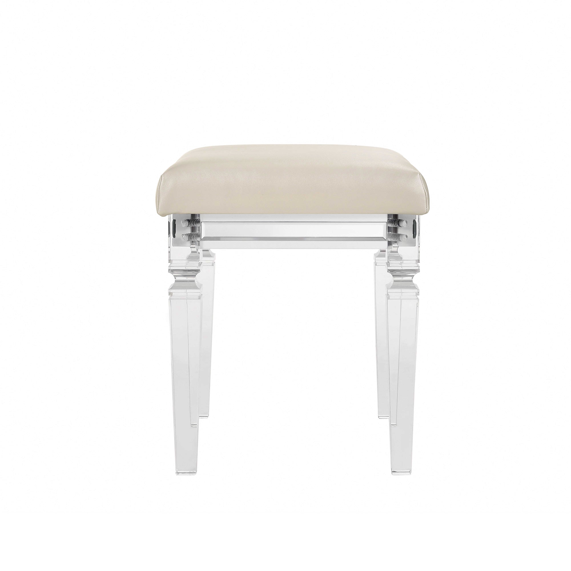 Twenty Nine Dressing Set w/LED & USB Plug in White with Stool