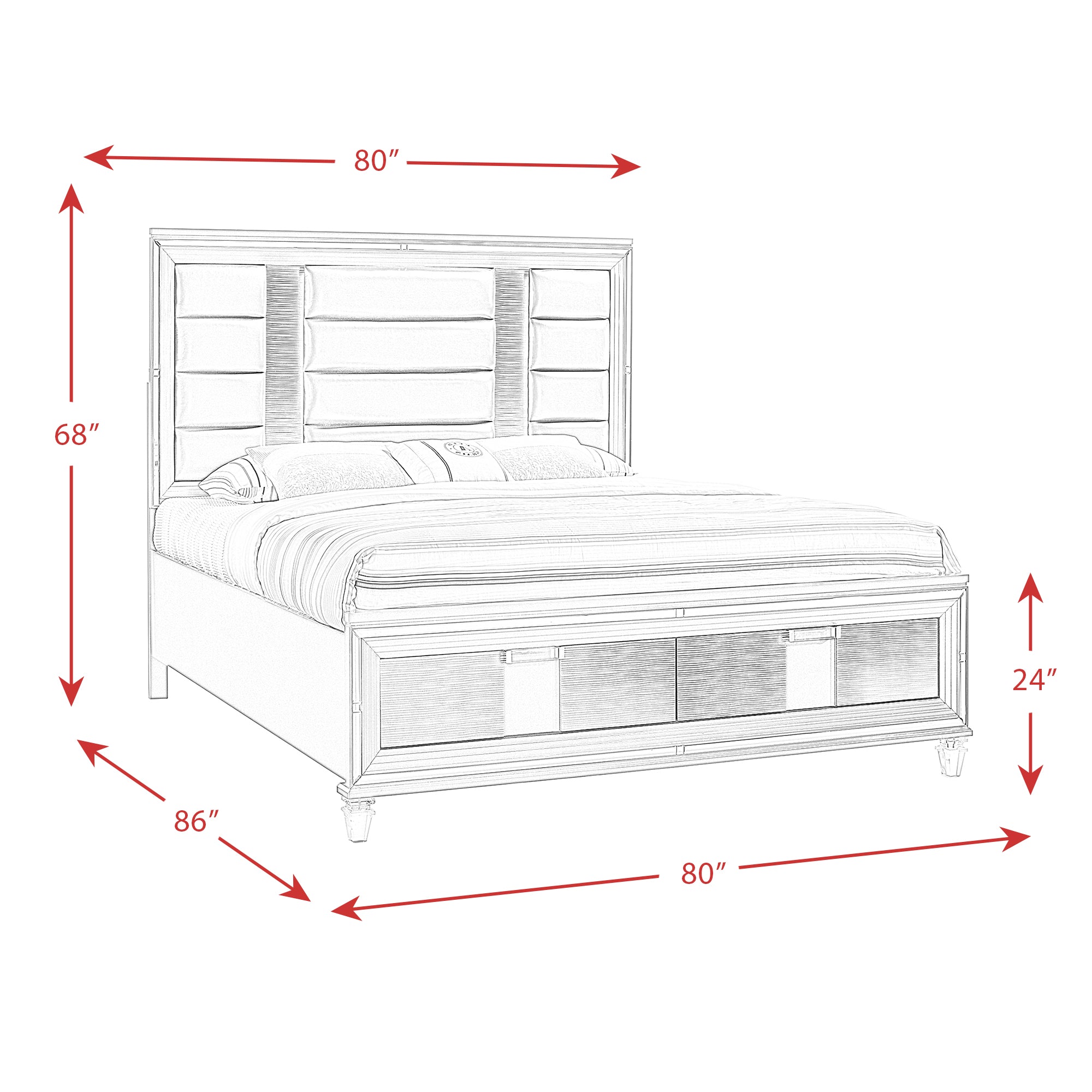 Twenty Nine King Bed White