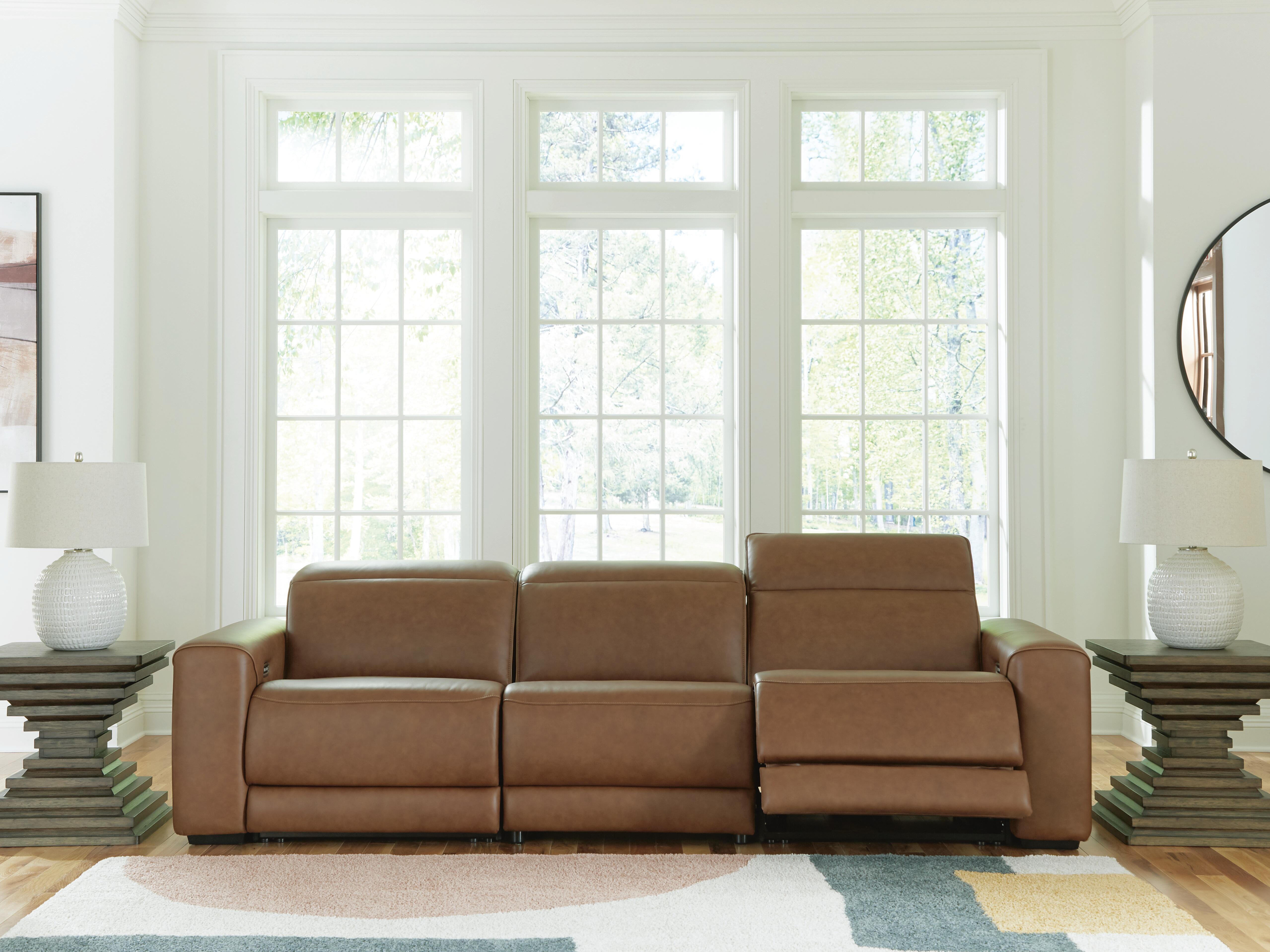 Dar Furniture - Ashley Furniture - Magic Man 3-Piece Power Reclining Sectional Sofa - 3-Piece Power Reclining Sectional Sofa / Caramel - PCU10700S9