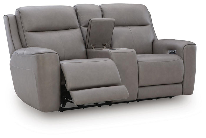 5Z-Comfort Power Reclining Loveseat with Console