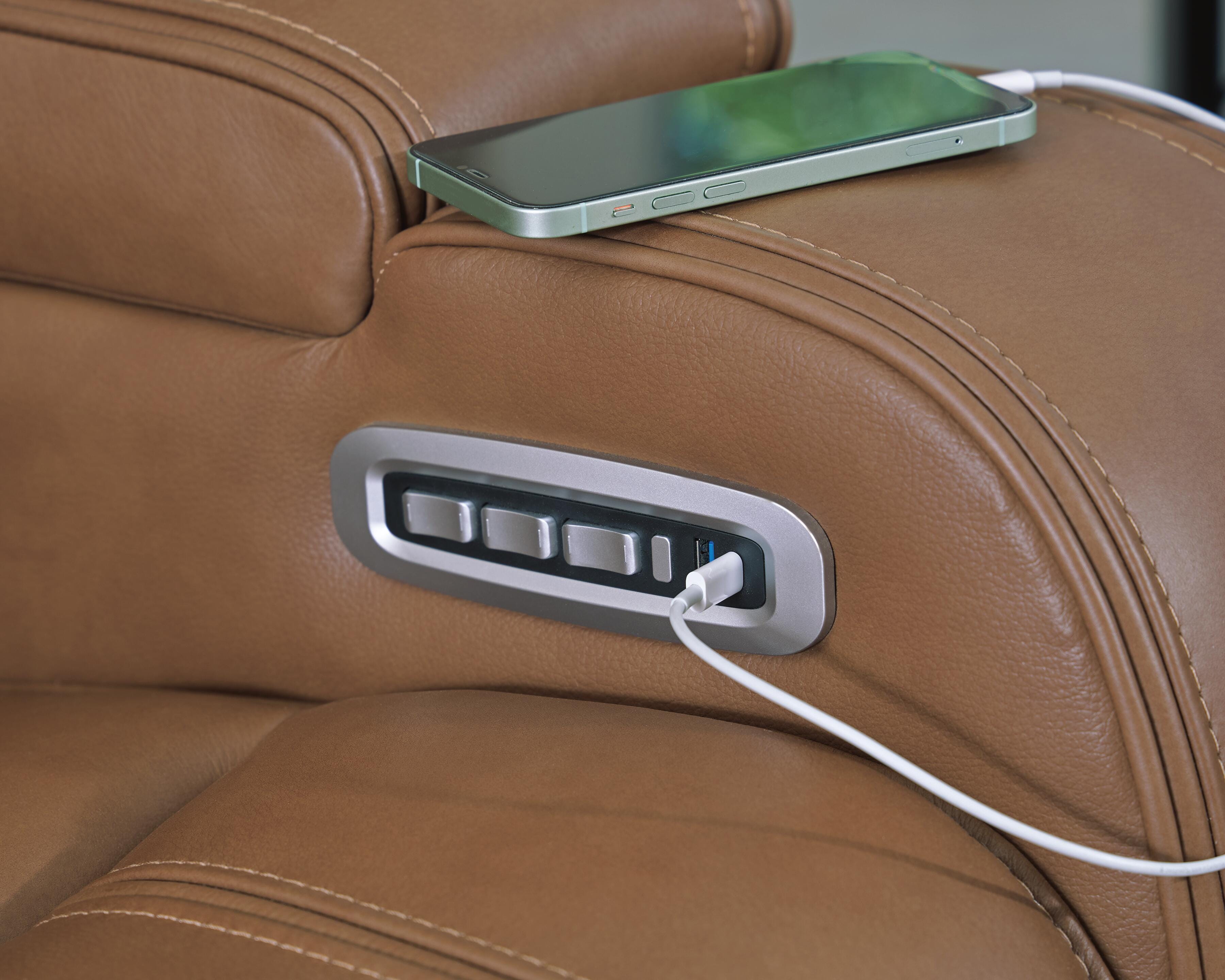 Knightington Power Reclining Sofa with Audio Seating