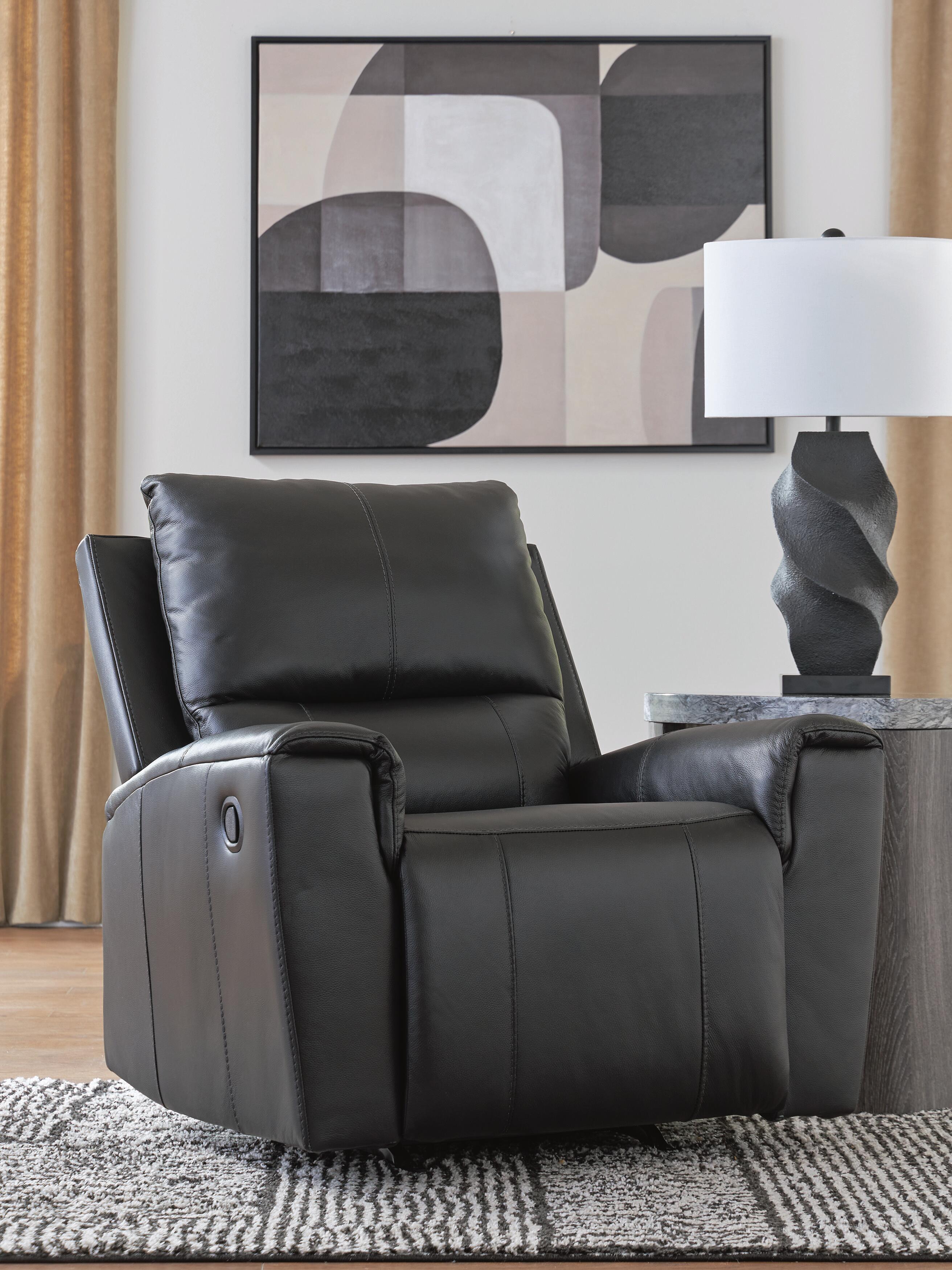 Dar Furniture - Ashley Furniture - Glossmore Recliner - Rocker Recliner / Black - PCU1170025